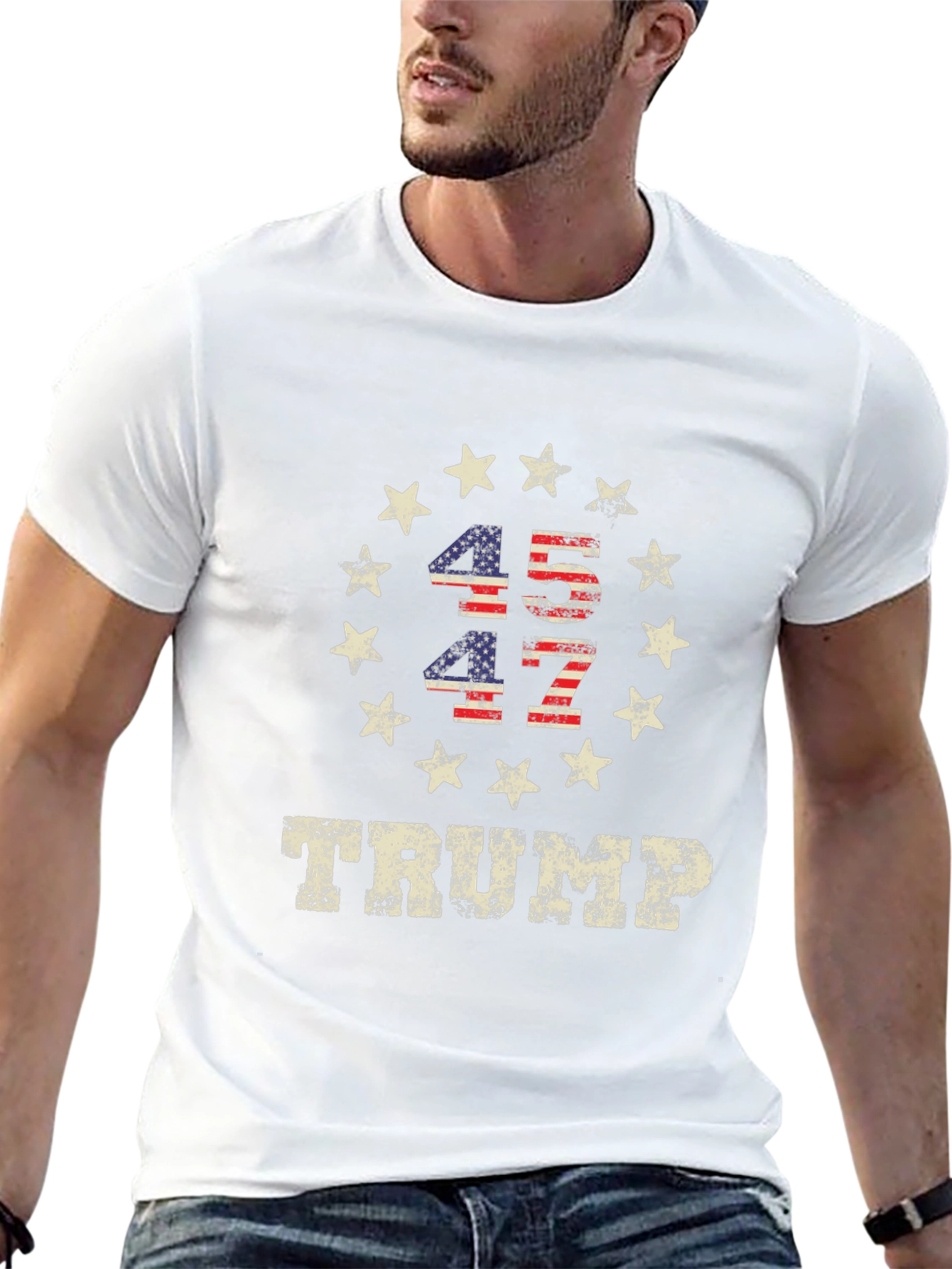Trump 45 47 Patriotic T-Shirt
