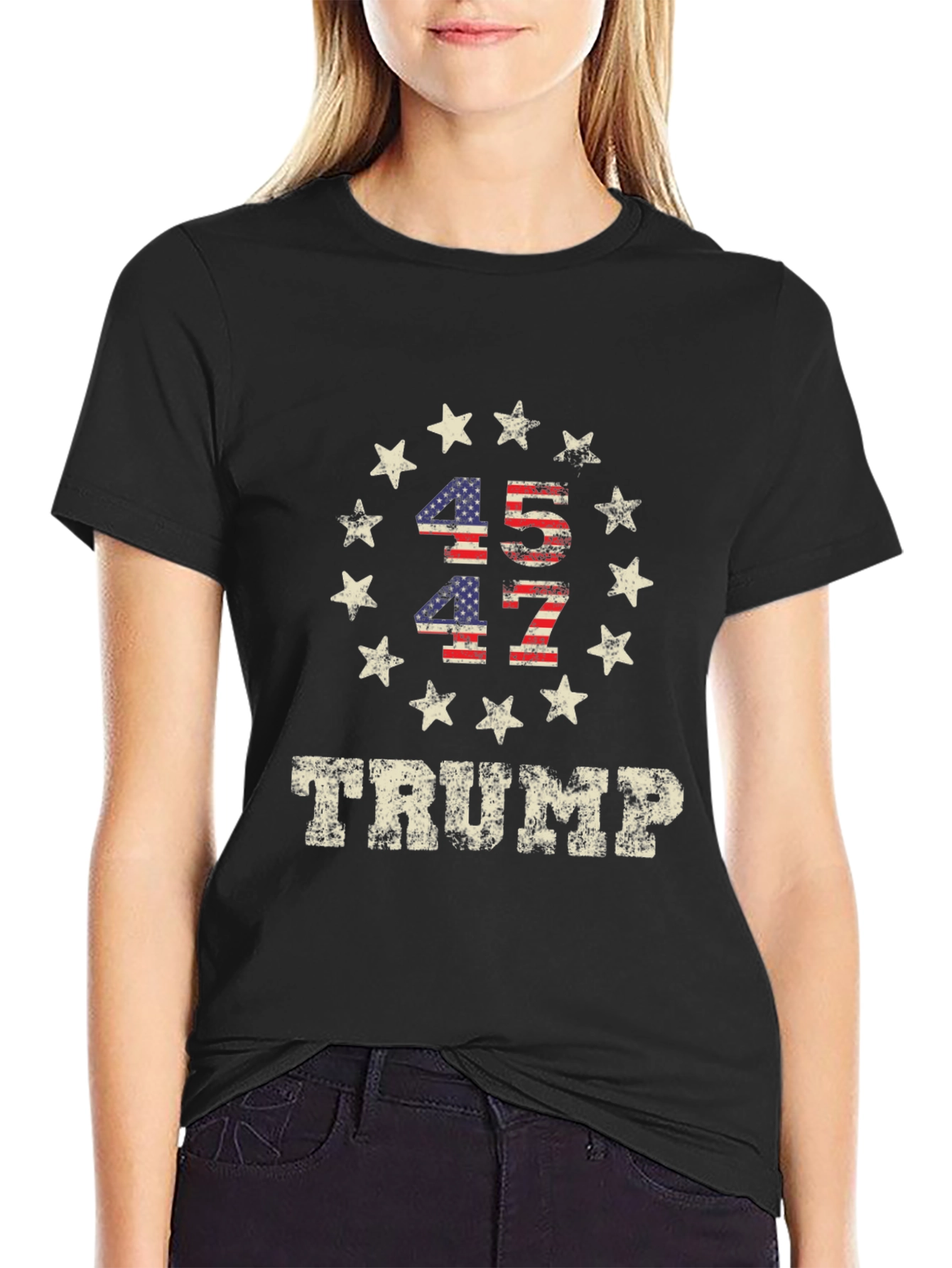 Trump 45 47 Patriotic T-Shirt