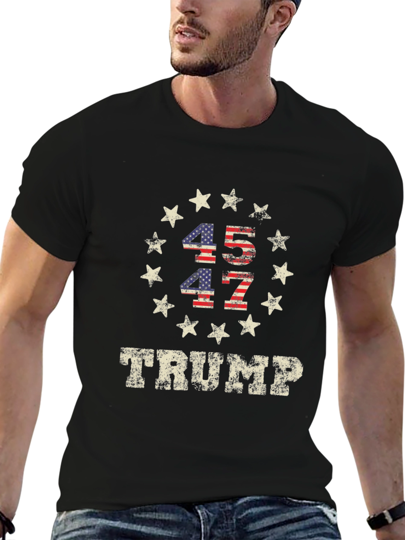 Trump 45 47 Patriotic T-Shirt
