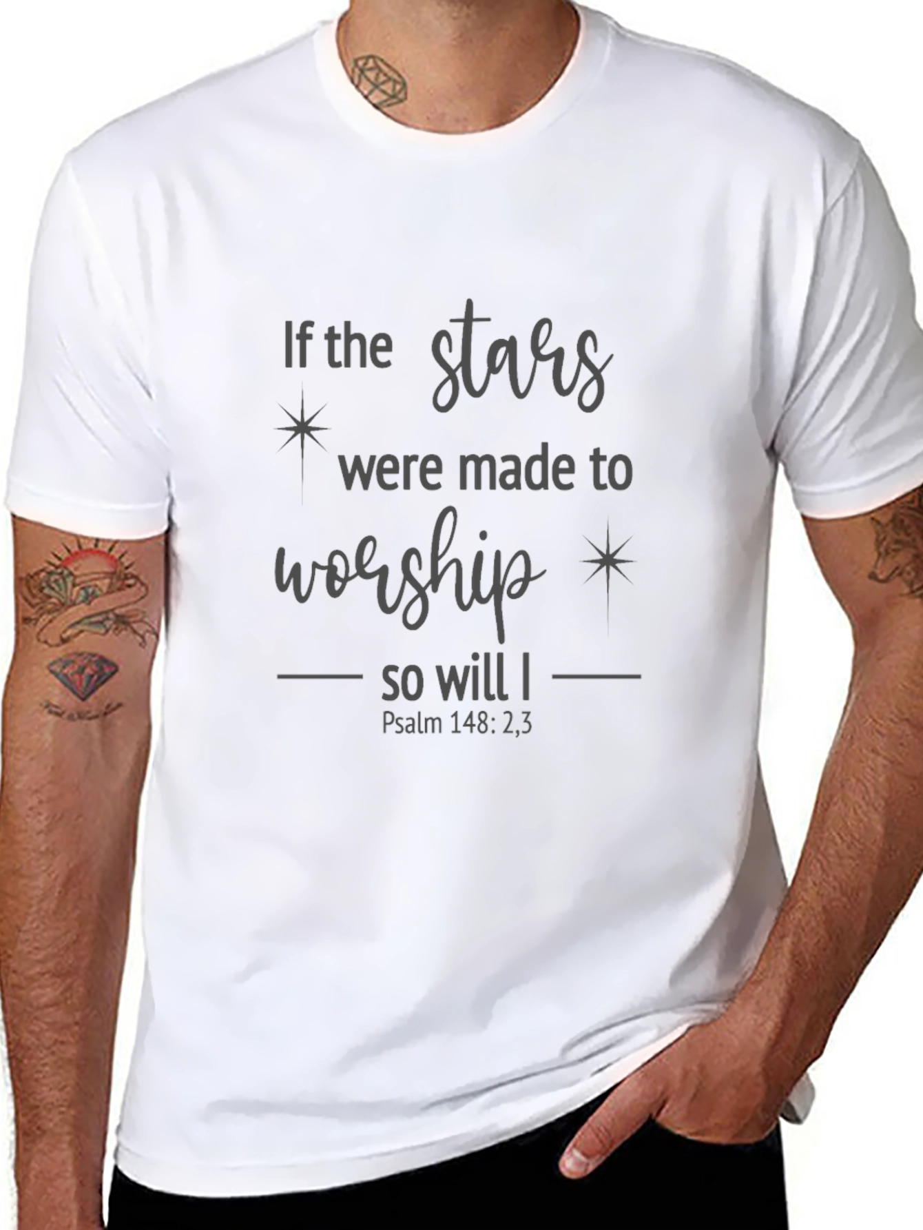 Worship Stars Psalm Graphic T-Shirt