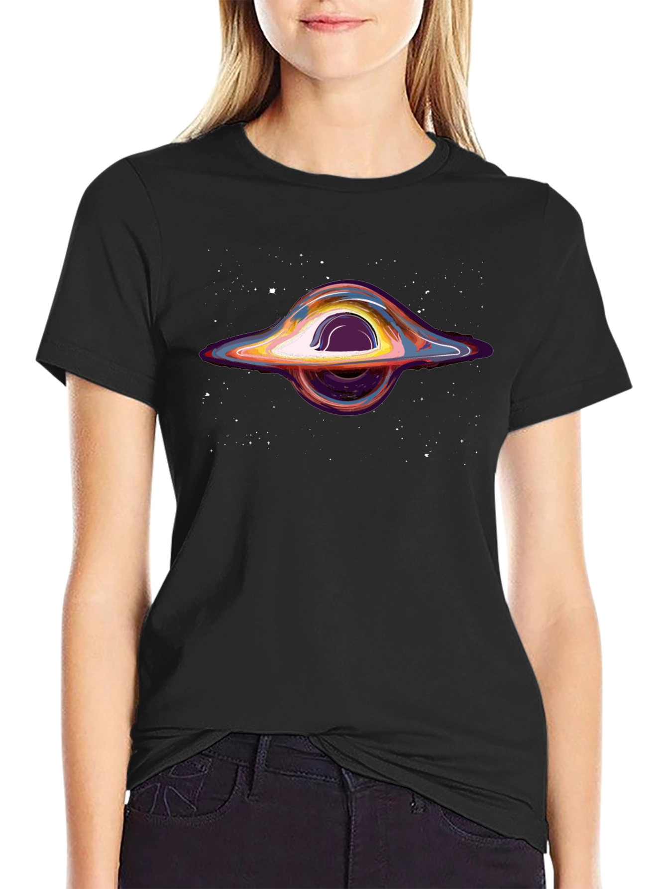 Black Hole Graphic Tee - Cosmic Design