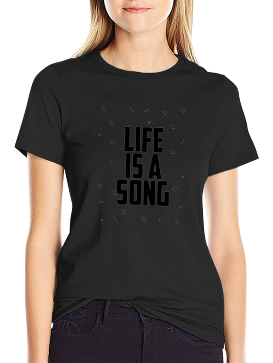 Life is a Song Black Graphic Tee