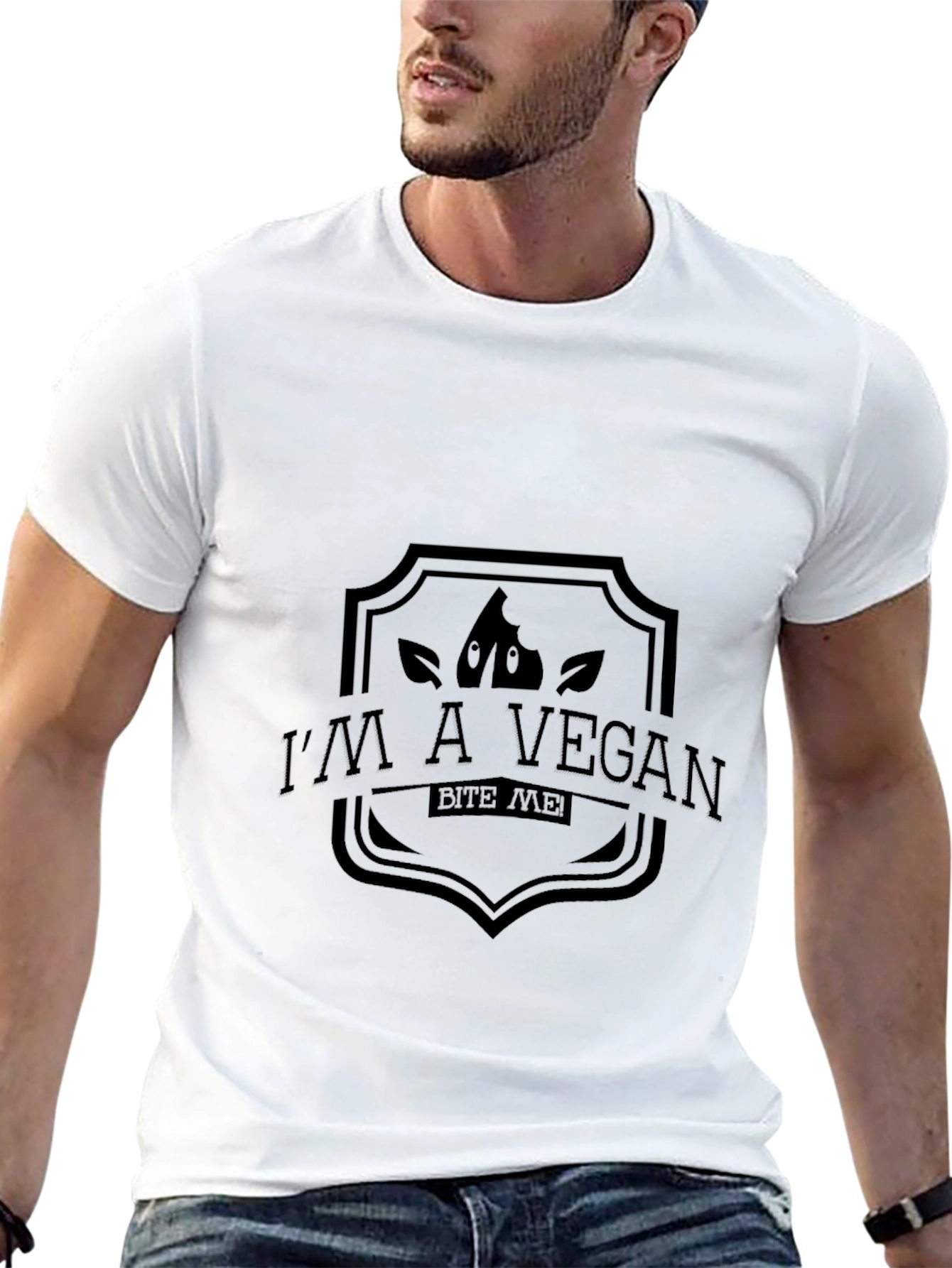Vegan Bite Me Black T-Shirt