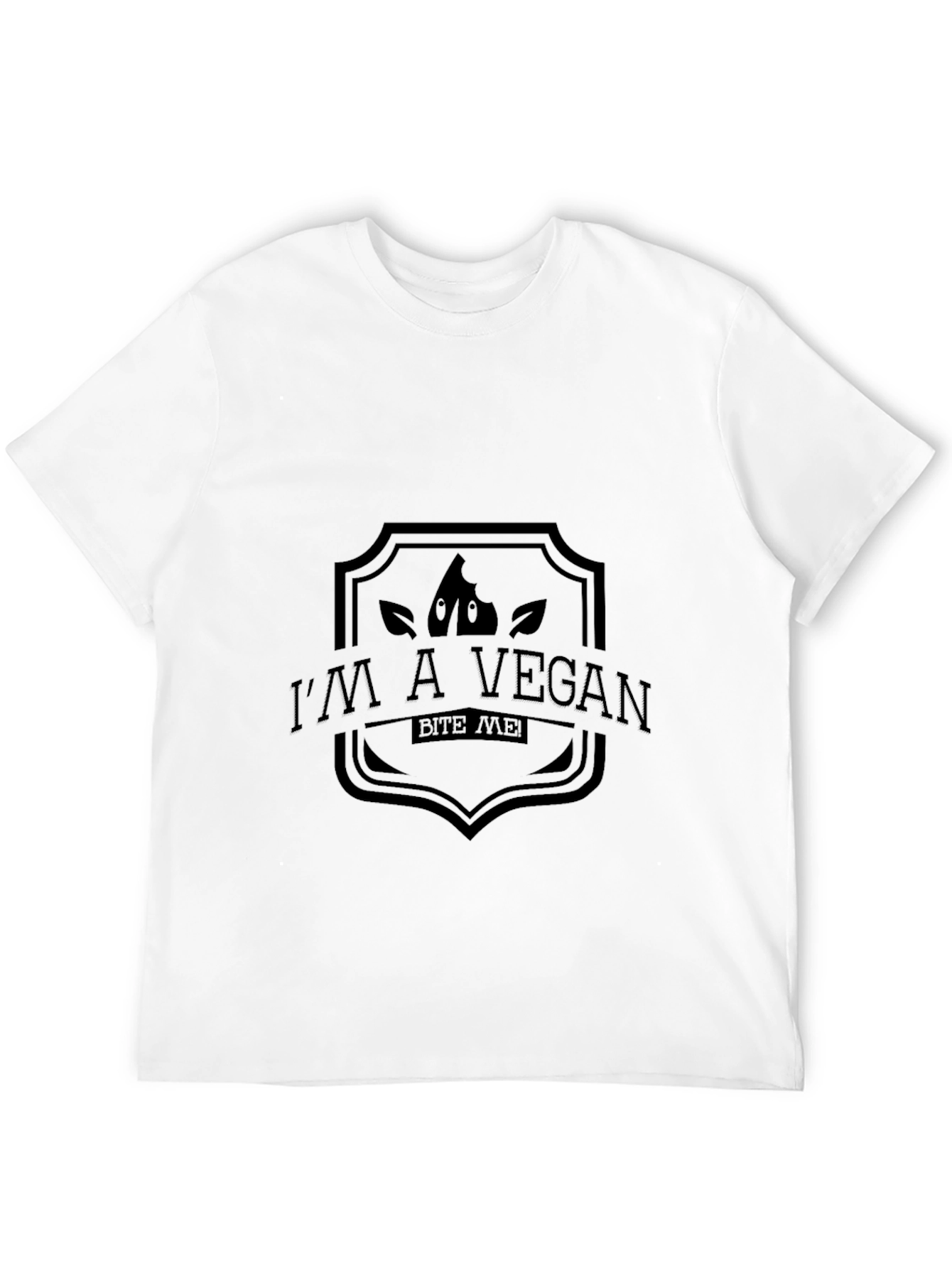 Vegan Bite Me Black T-Shirt