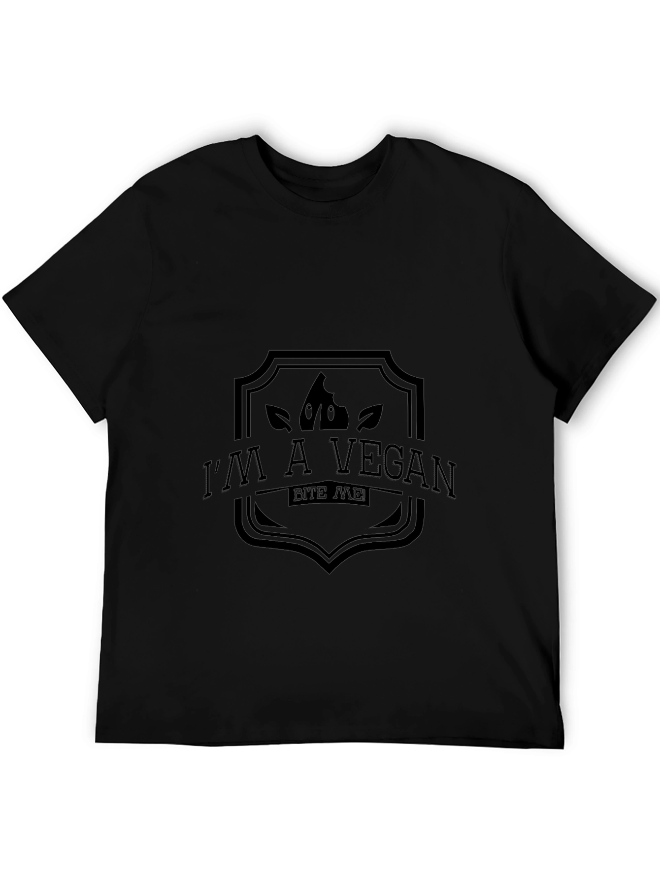 Vegan Bite Me Black T-Shirt