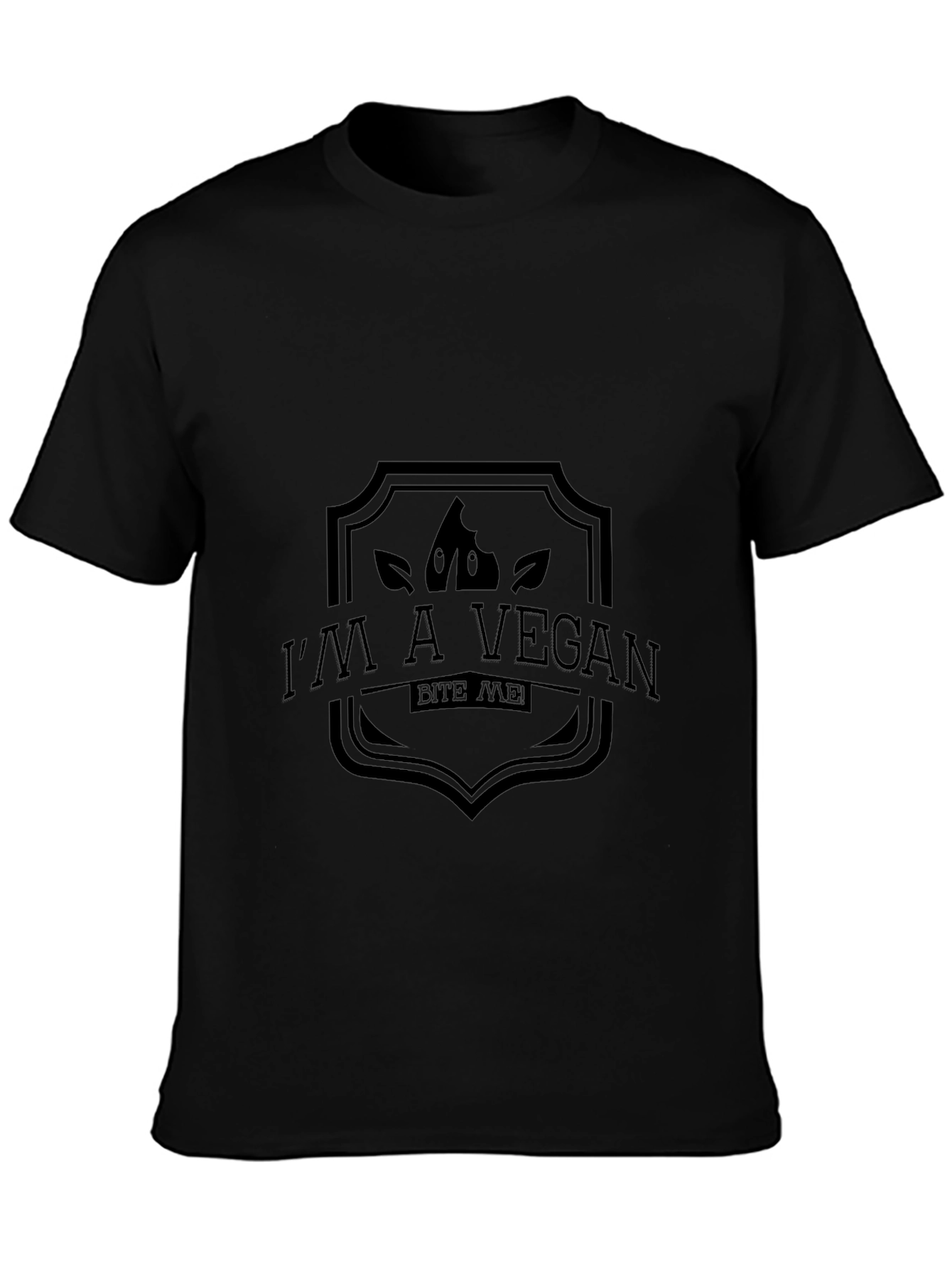 Vegan Bite Me Black T-Shirt