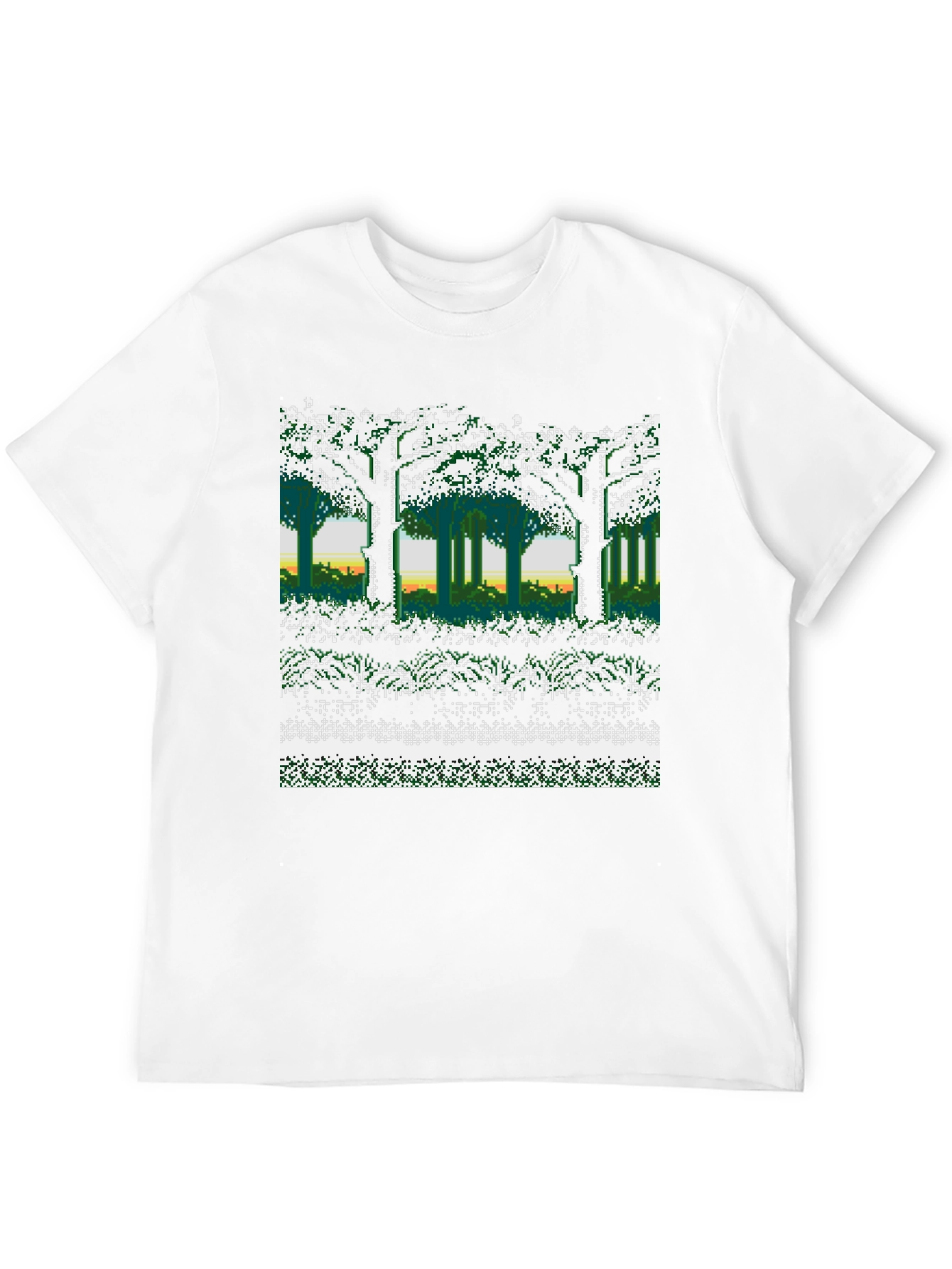 8-Bit Forest Graphic T-Shirt