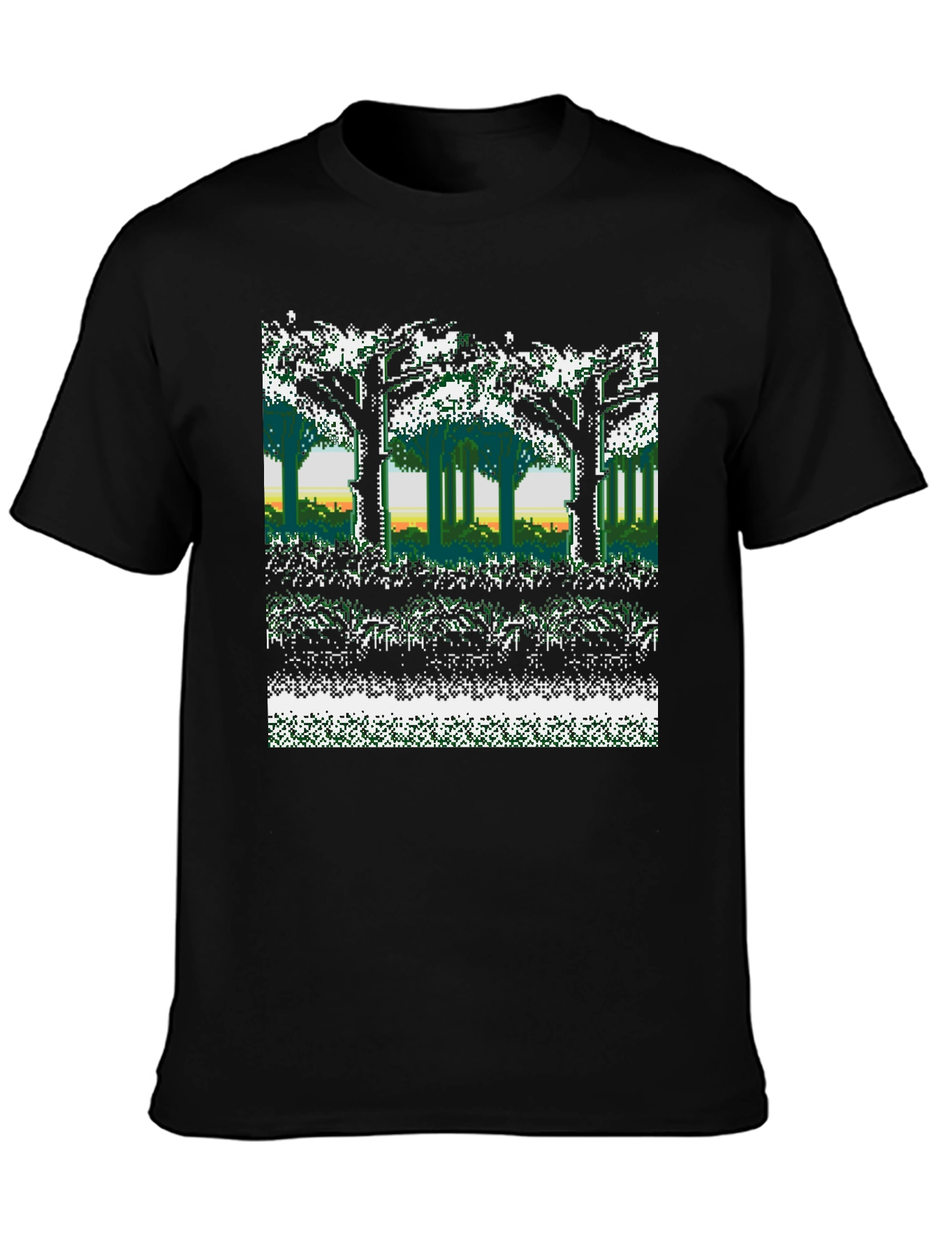 8-Bit Forest Graphic T-Shirt