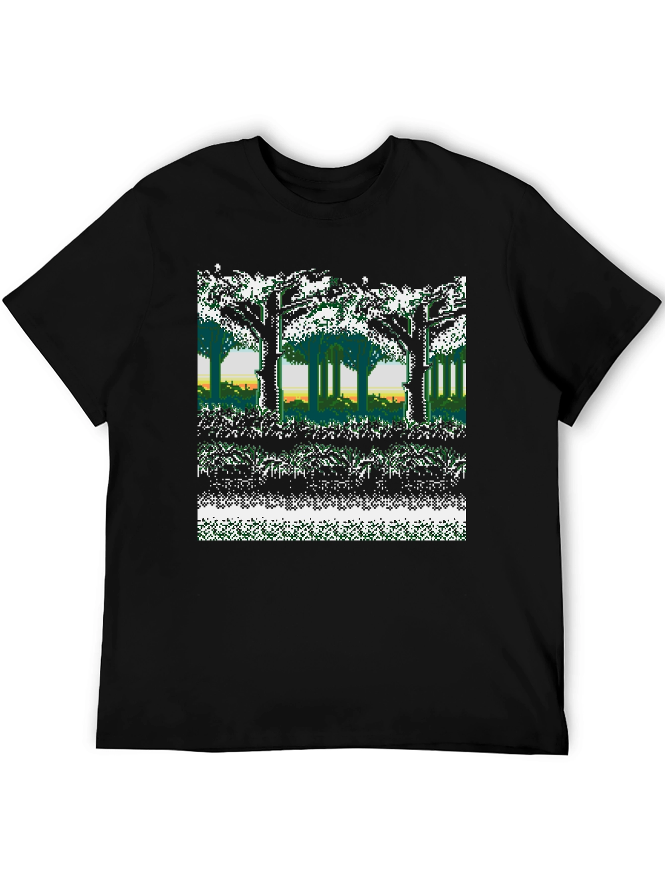 8-Bit Forest Graphic T-Shirt