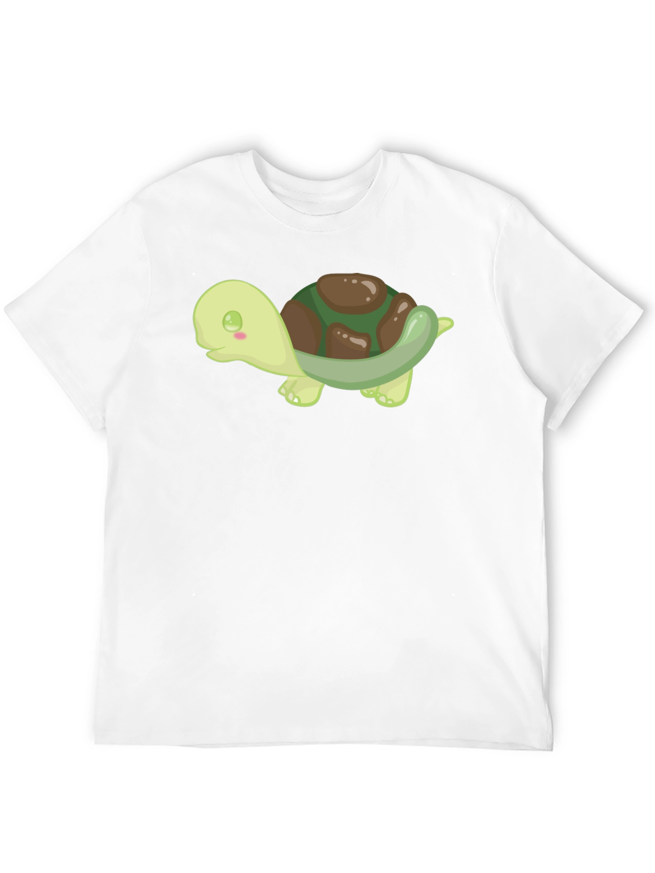 Cute Turtle Graphic Tee - Black Cotton T-Shirt