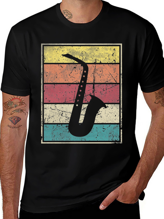 Vintage Saxophone T-Shirt - Retro Musical Design
