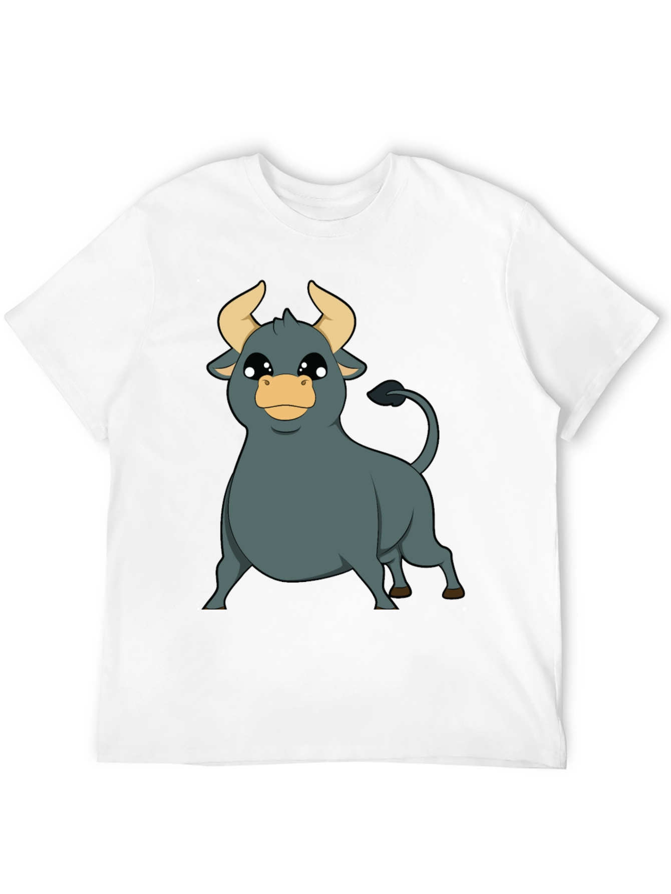 Cartoon Bull T-Shirt - Black Graphic Tee