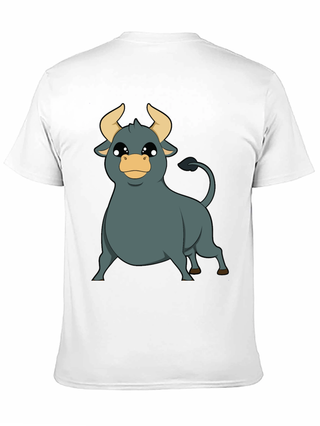 Cartoon Bull T-Shirt - Black Graphic Tee