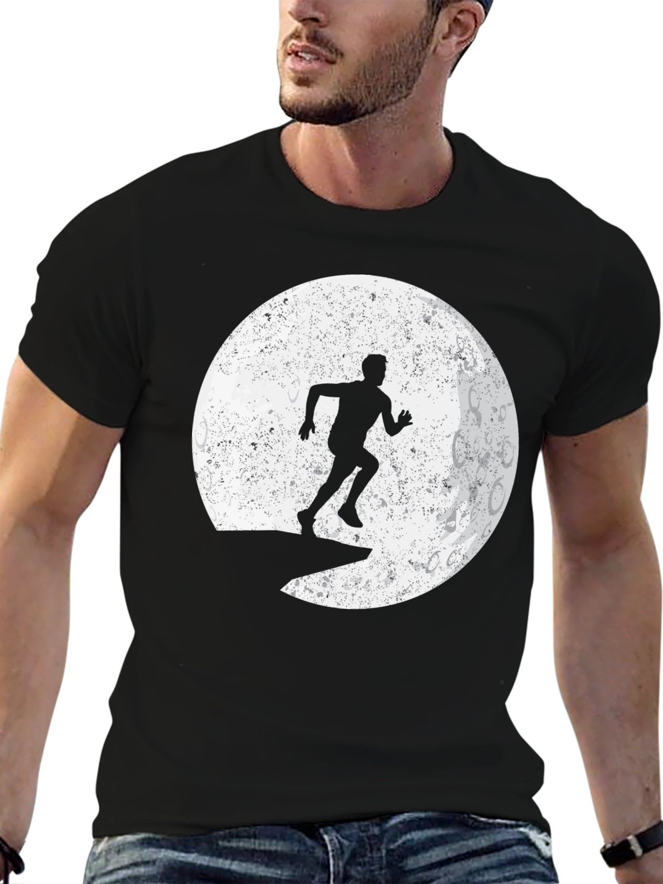 Silhouette Runner Graphic T-Shirt - Black
