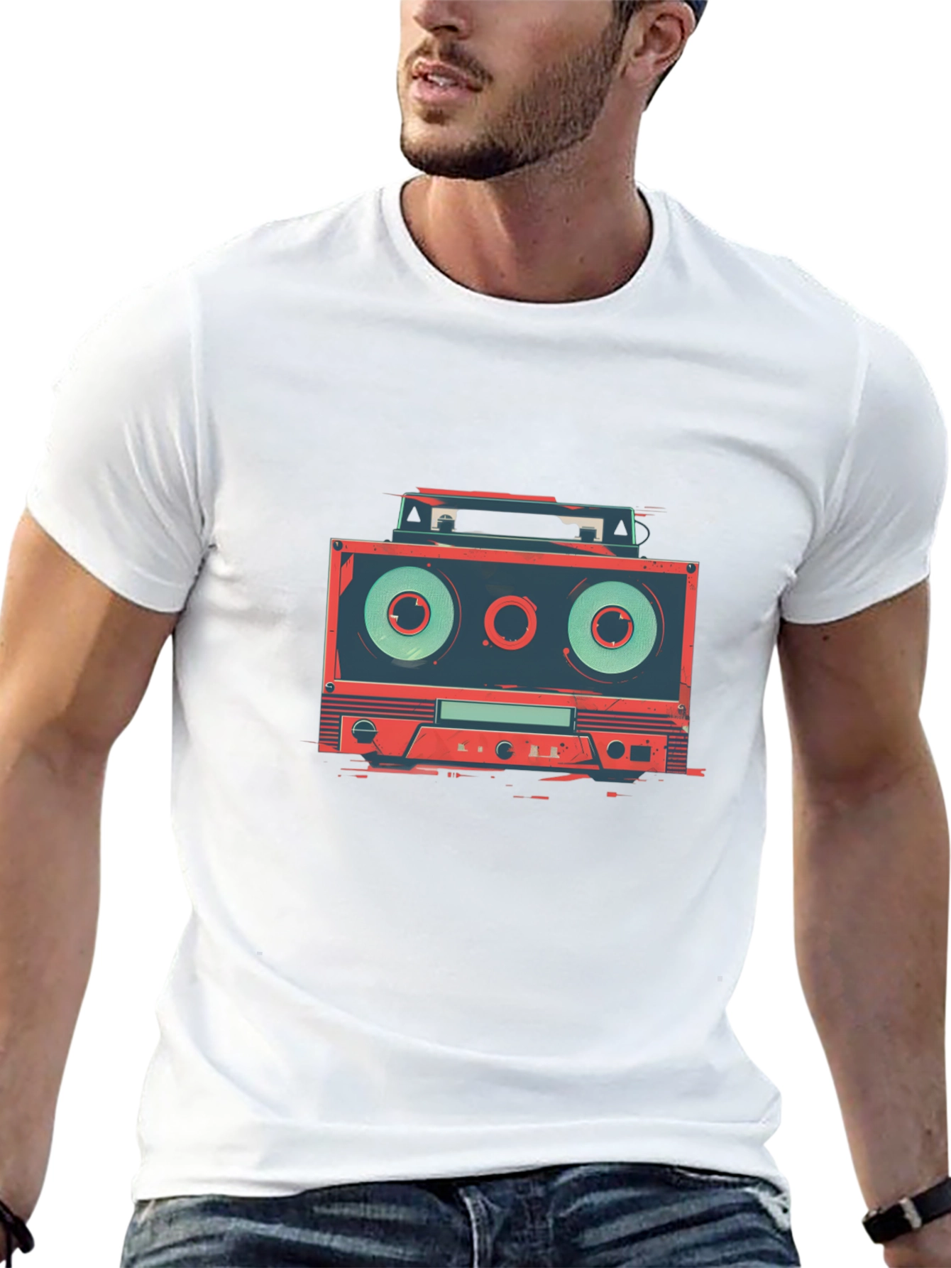 Retro Cassette Player Graphic Tee