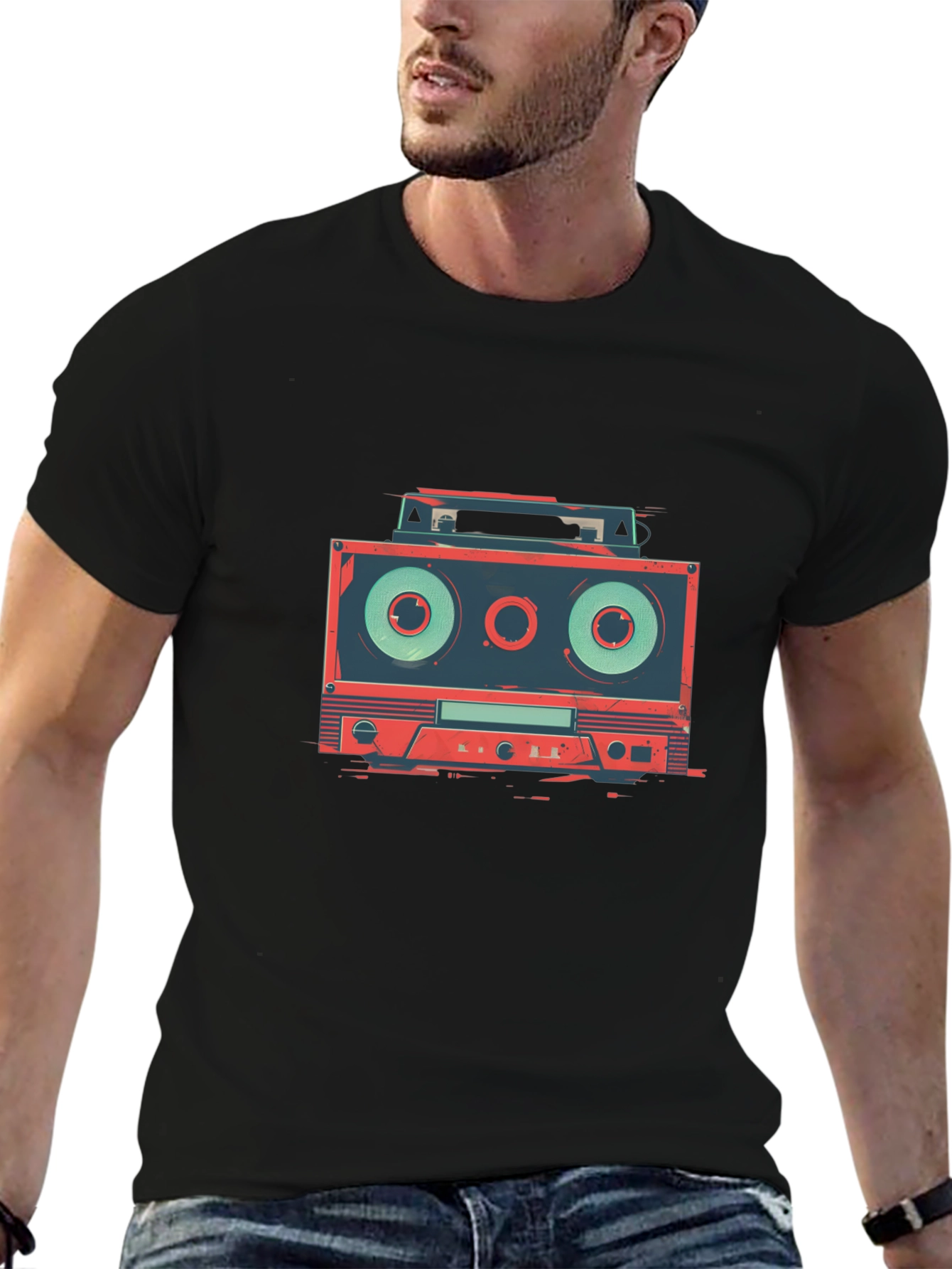 Retro Cassette Player Graphic Tee