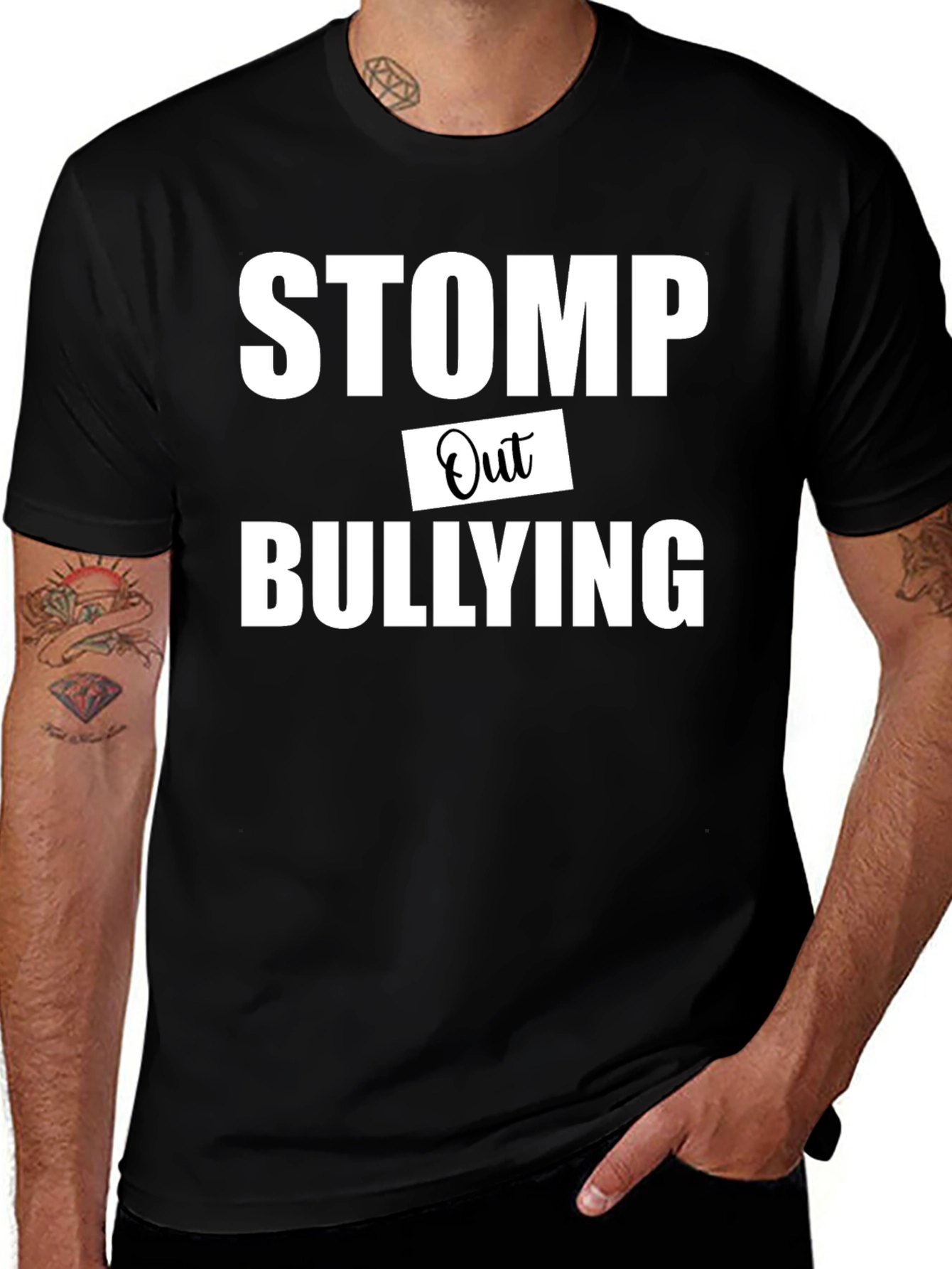 Stomp Out Bullying Black T-Shirt
