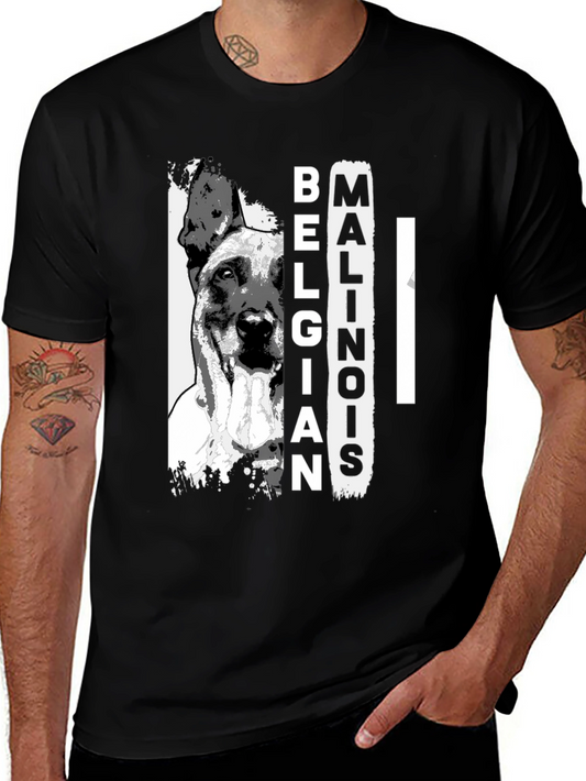 Belgian Malinois Dog Graphic T-Shirt - Black