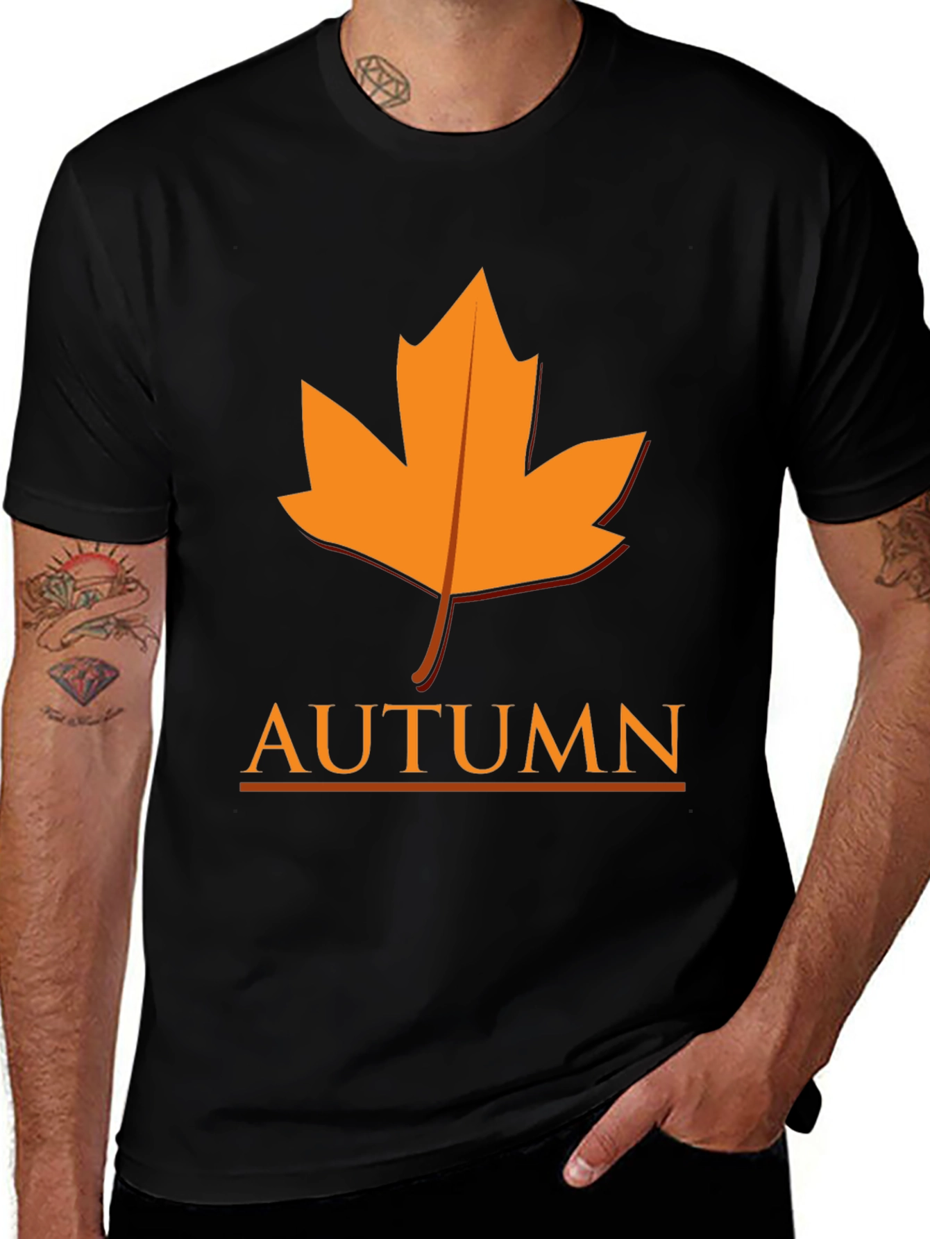 Autumn Leaf Graphic Tee - Stylish Fall Season Apparel