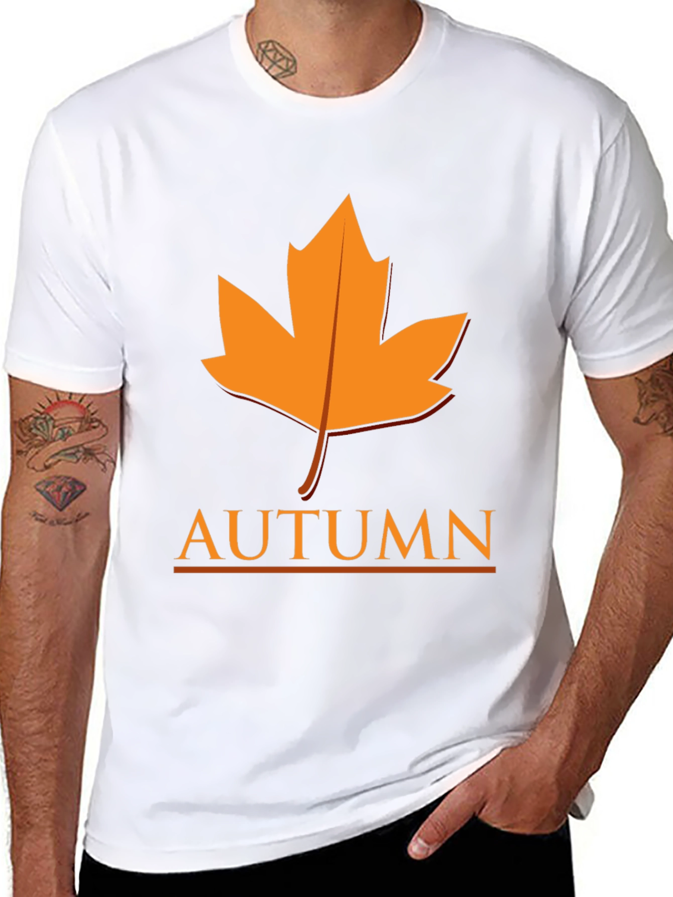 Autumn Leaf Graphic Tee - Stylish Fall Season Apparel