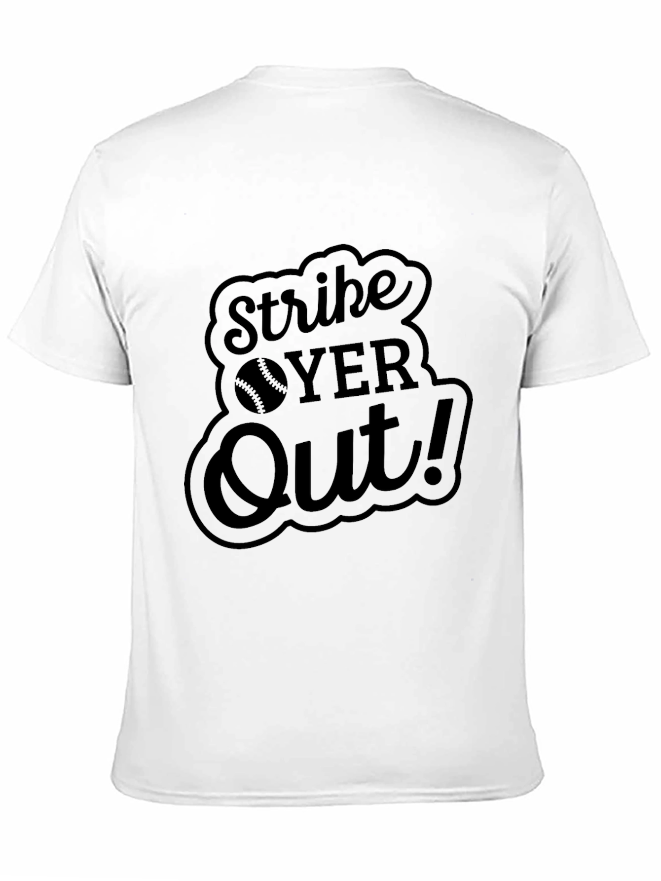 Strike Over Out! Black Graphic T-Shirt