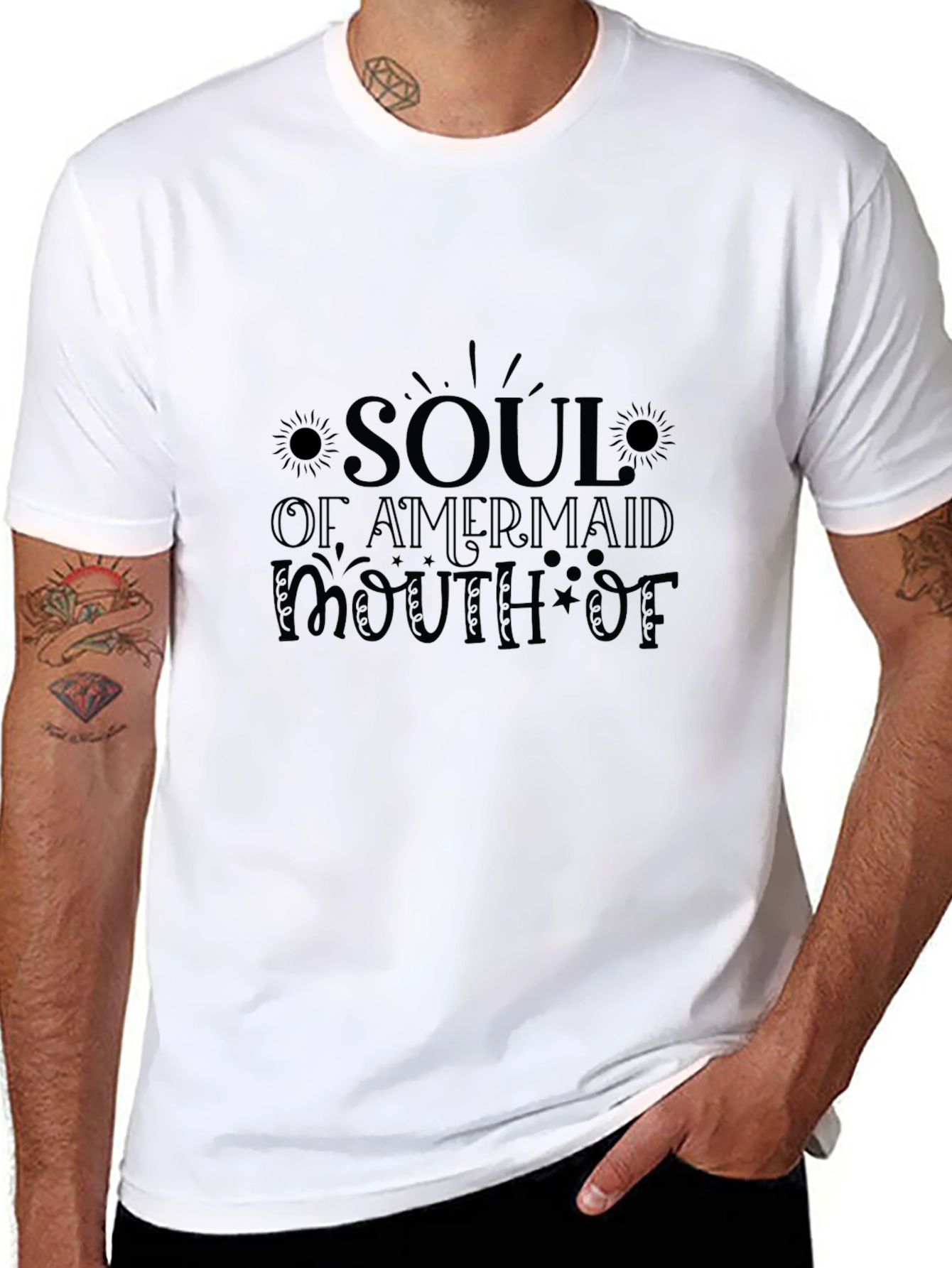 Soul of Mermaid T-Shirt - Black