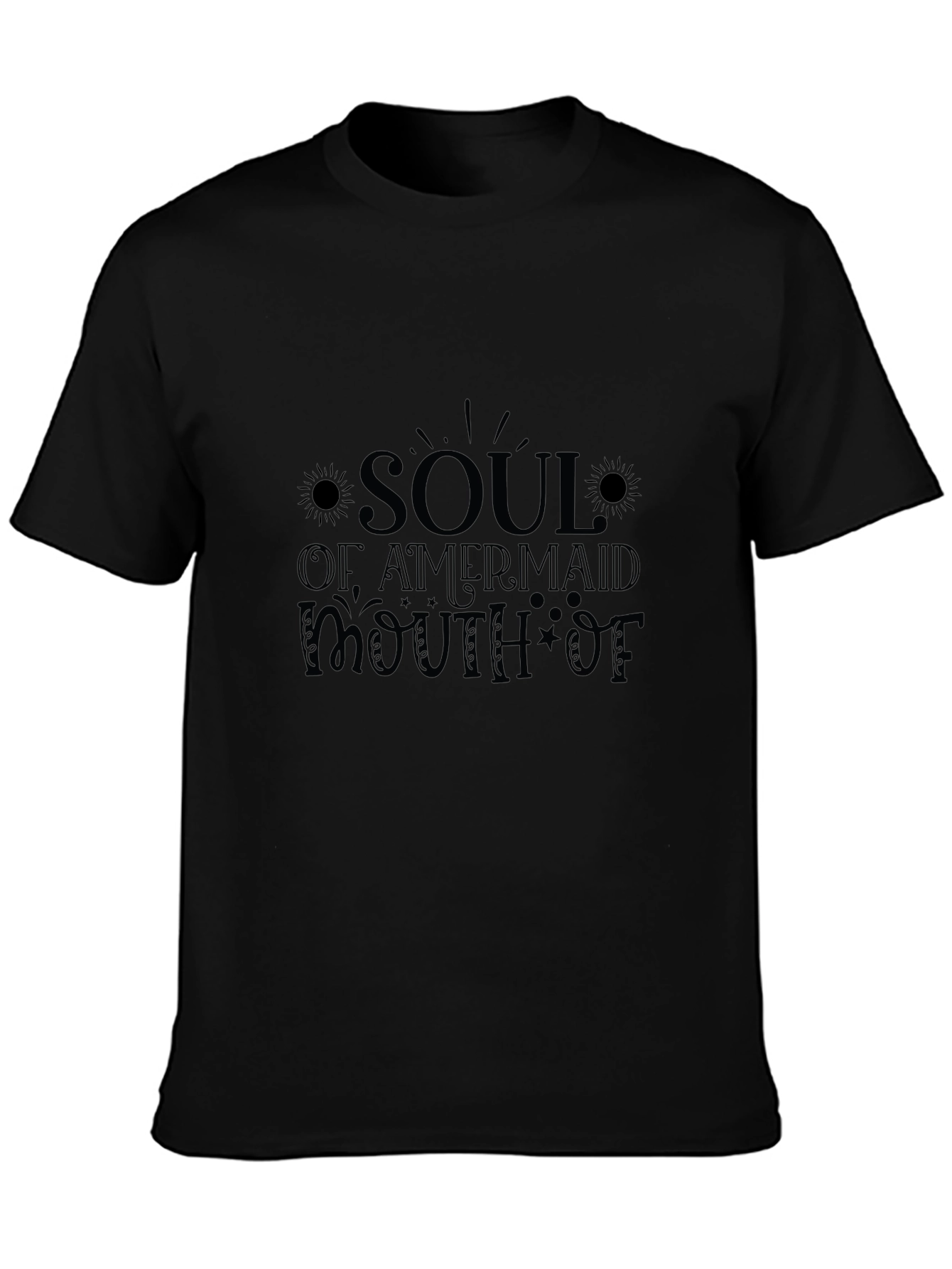 Soul of Mermaid T-Shirt - Black