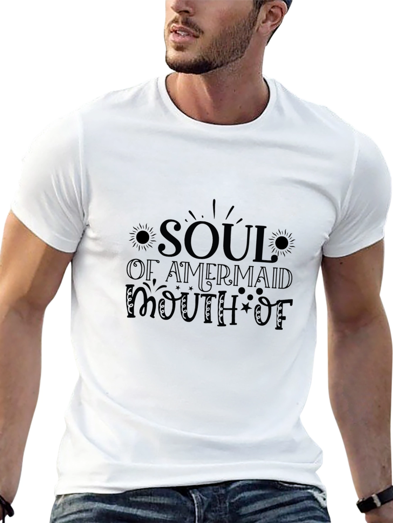 Soul of Mermaid T-Shirt - Black