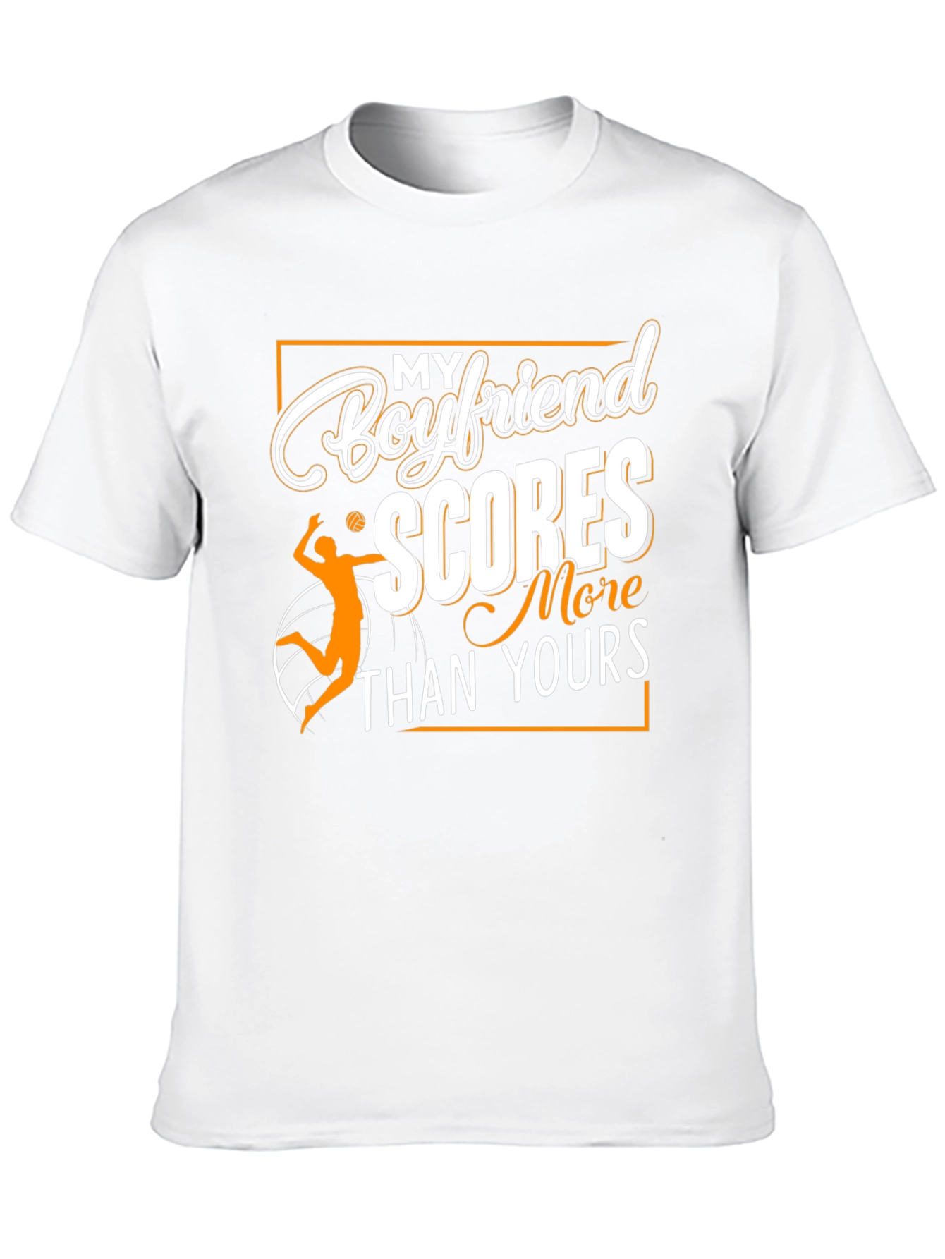 Boyfriend Scores Volleyball Graphic T-Shirt