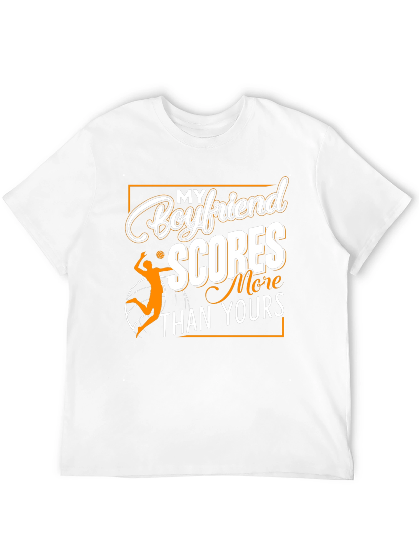 Boyfriend Scores Volleyball Graphic T-Shirt