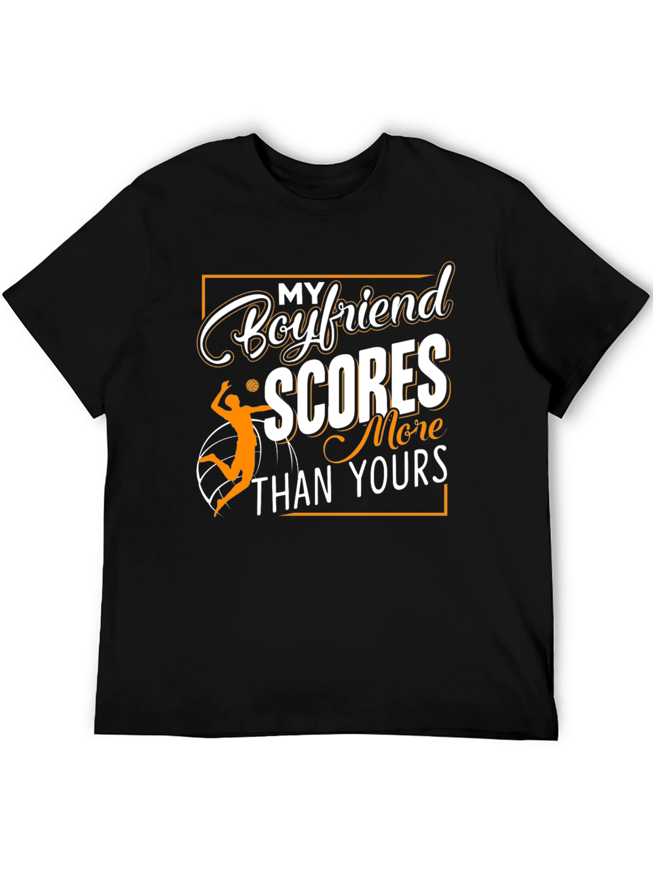 Boyfriend Scores Volleyball Graphic T-Shirt