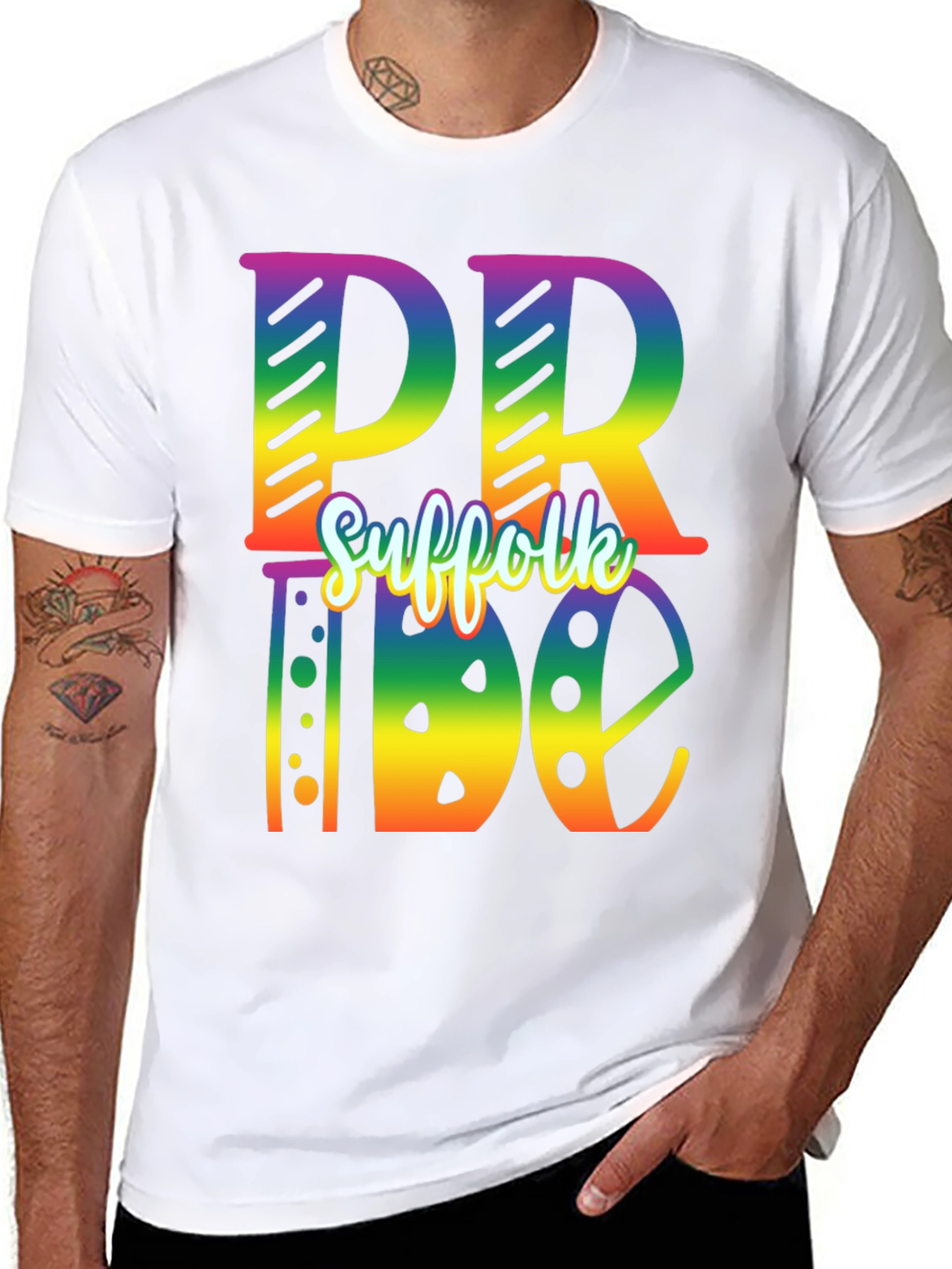 Suffolk Pride Rainbow Graphic T-Shirt