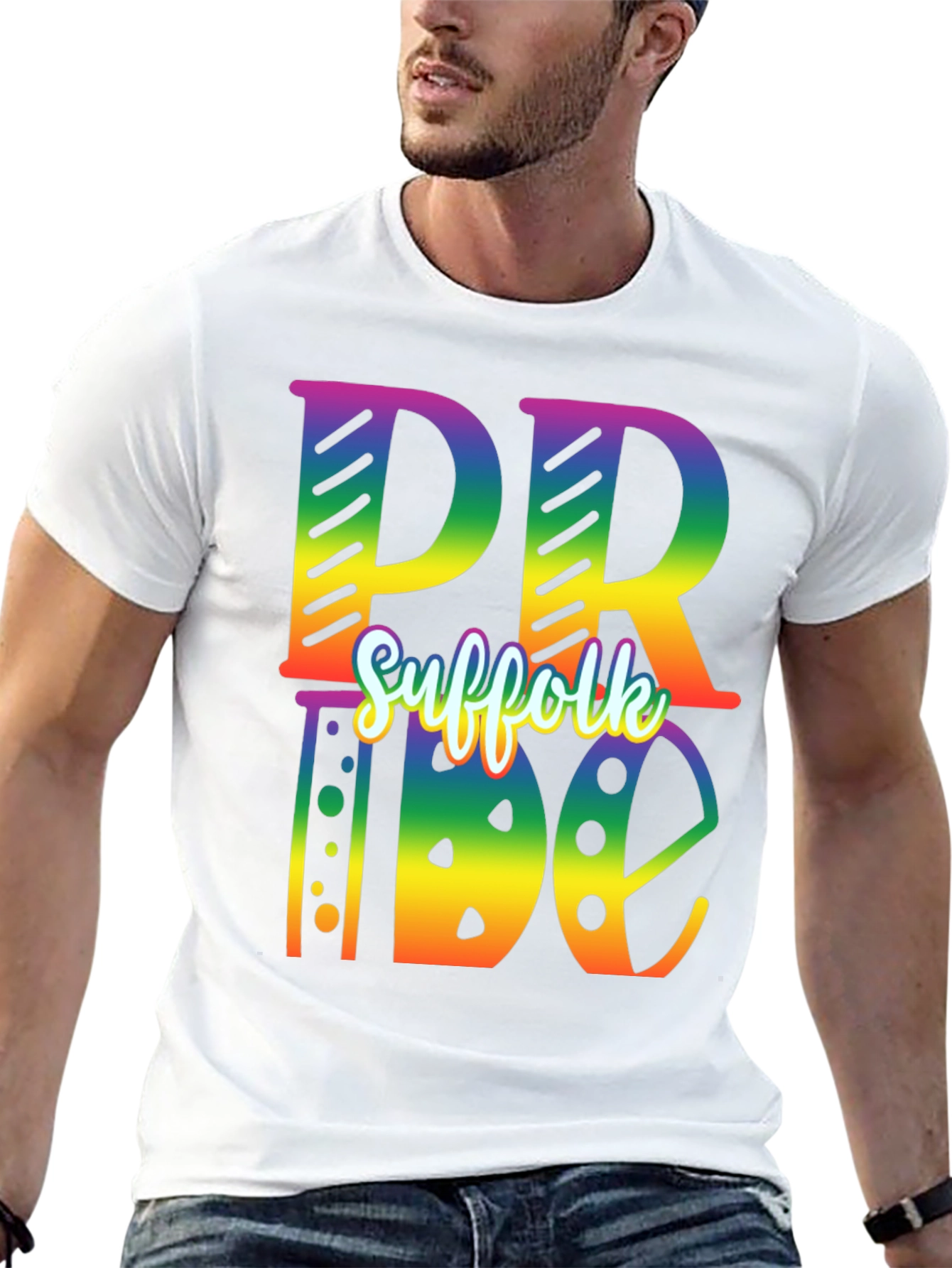 Suffolk Pride Rainbow Graphic T-Shirt