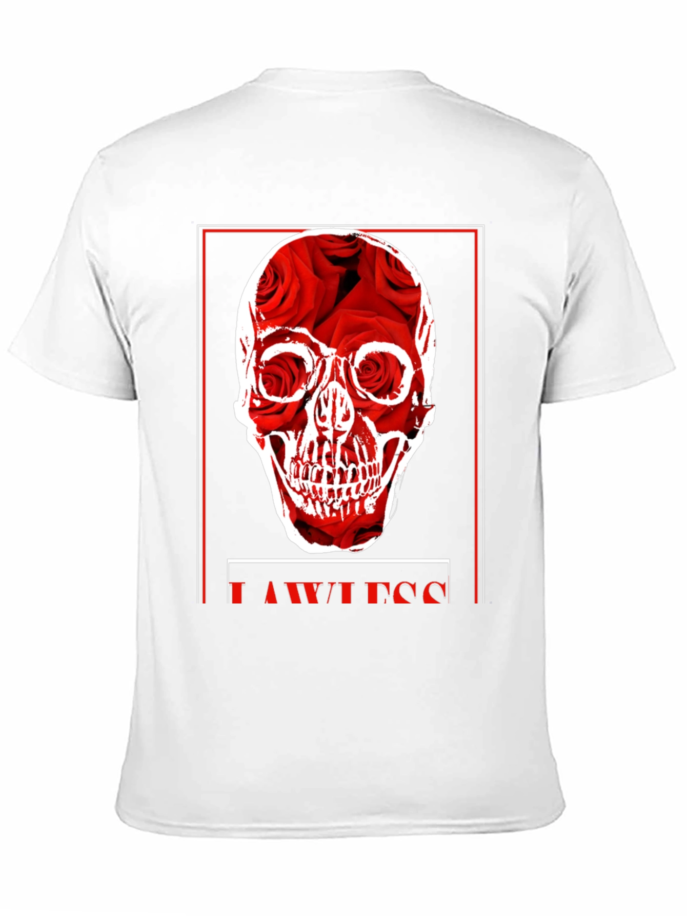 Rose Skull Graphic Print Black T-Shirt