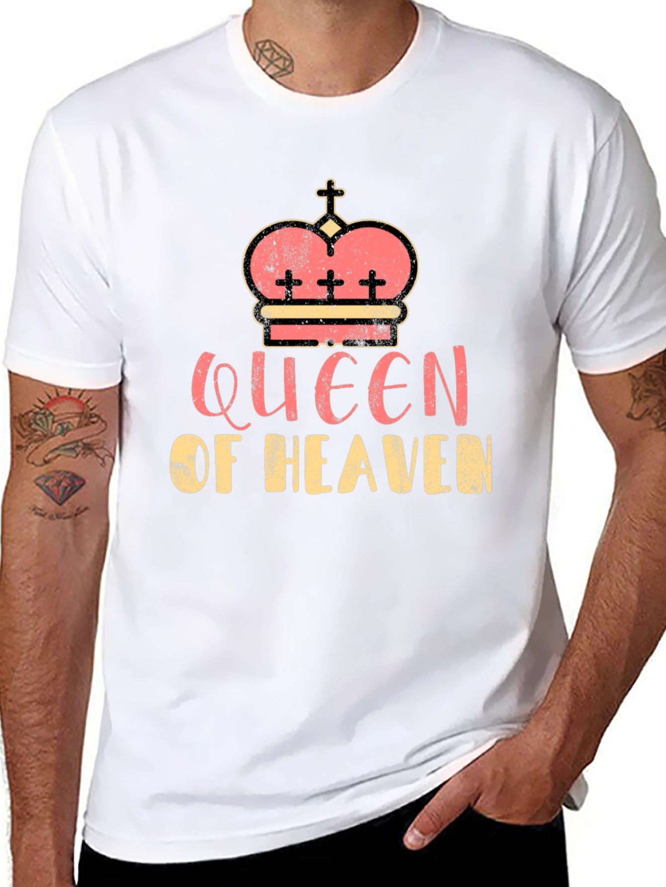 Queen of Heaven Graphic Tee - Black