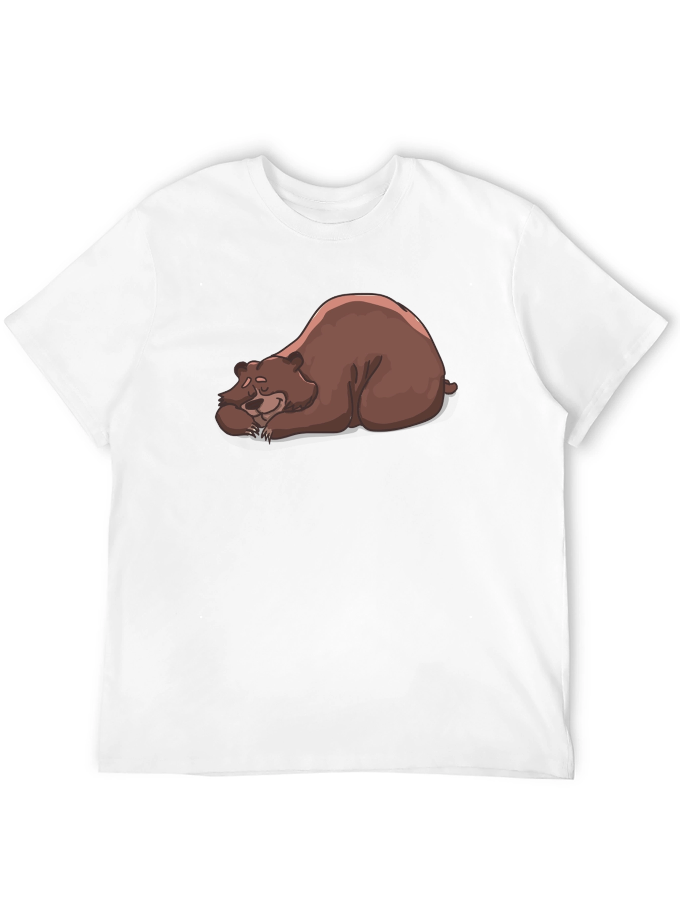Sleeping Bear Graphic Tee - Black Crew Neck T-Shirt