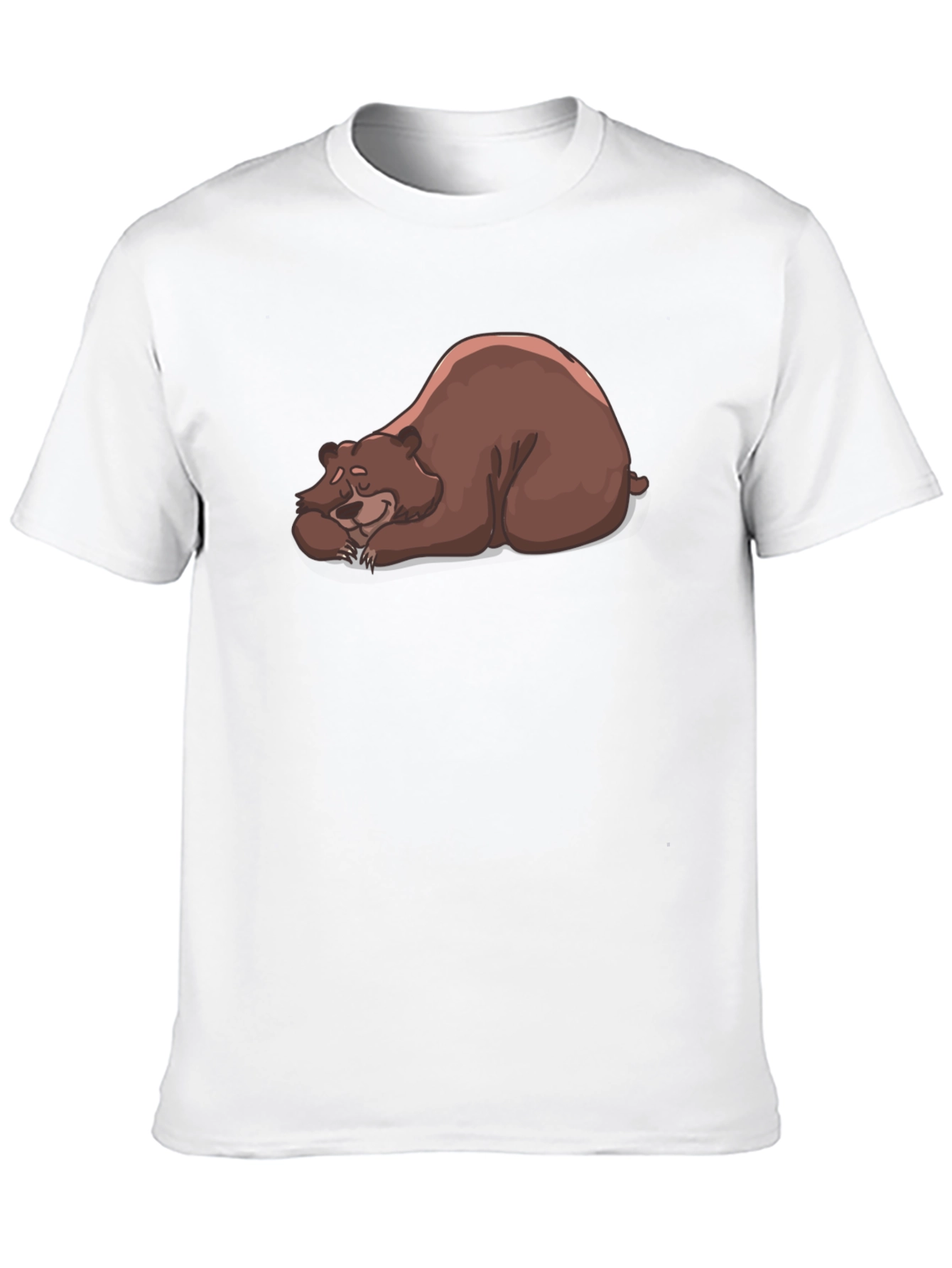 Sleeping Bear Graphic Tee - Black Crew Neck T-Shirt