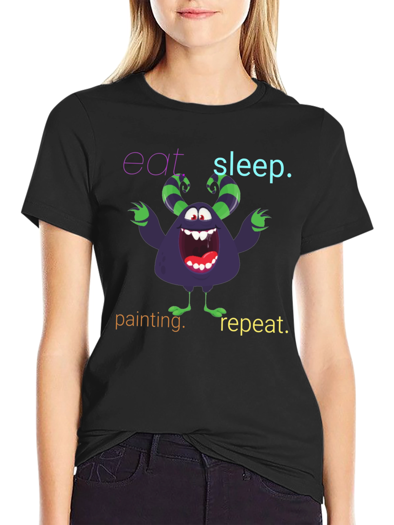 Eat Sleep Painting Monster T-Shirt