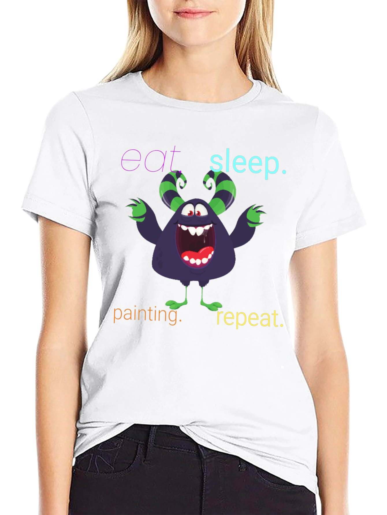 Eat Sleep Painting Monster T-Shirt