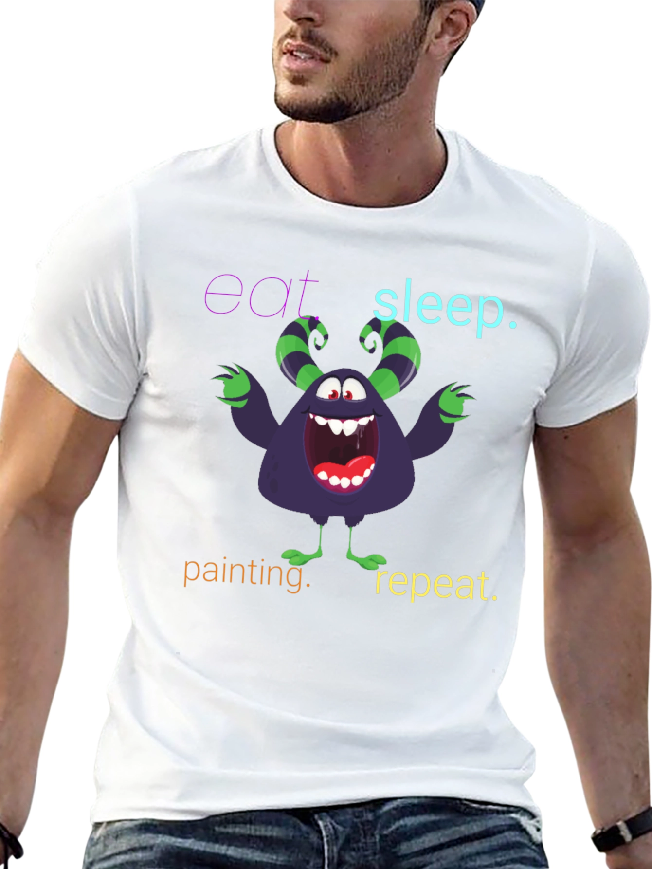 Eat Sleep Painting Monster T-Shirt