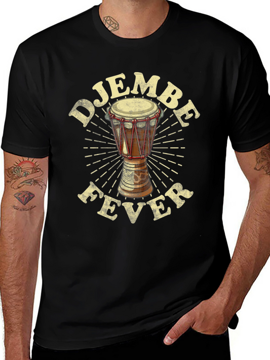 Djembe Fever Graphic T-Shirt - African Drum Music Tee
