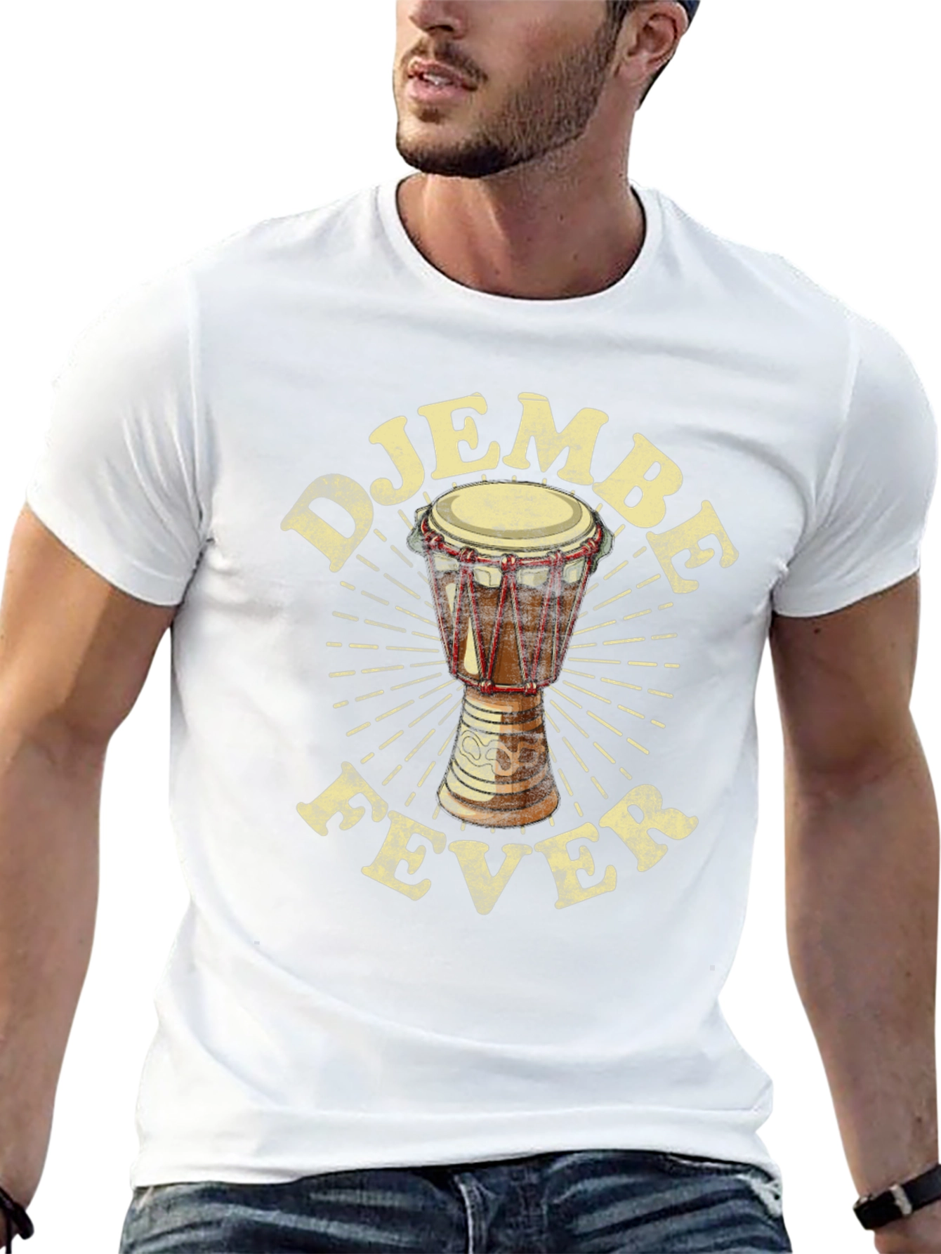 Djembe Fever Graphic T-Shirt - African Drum Music Tee