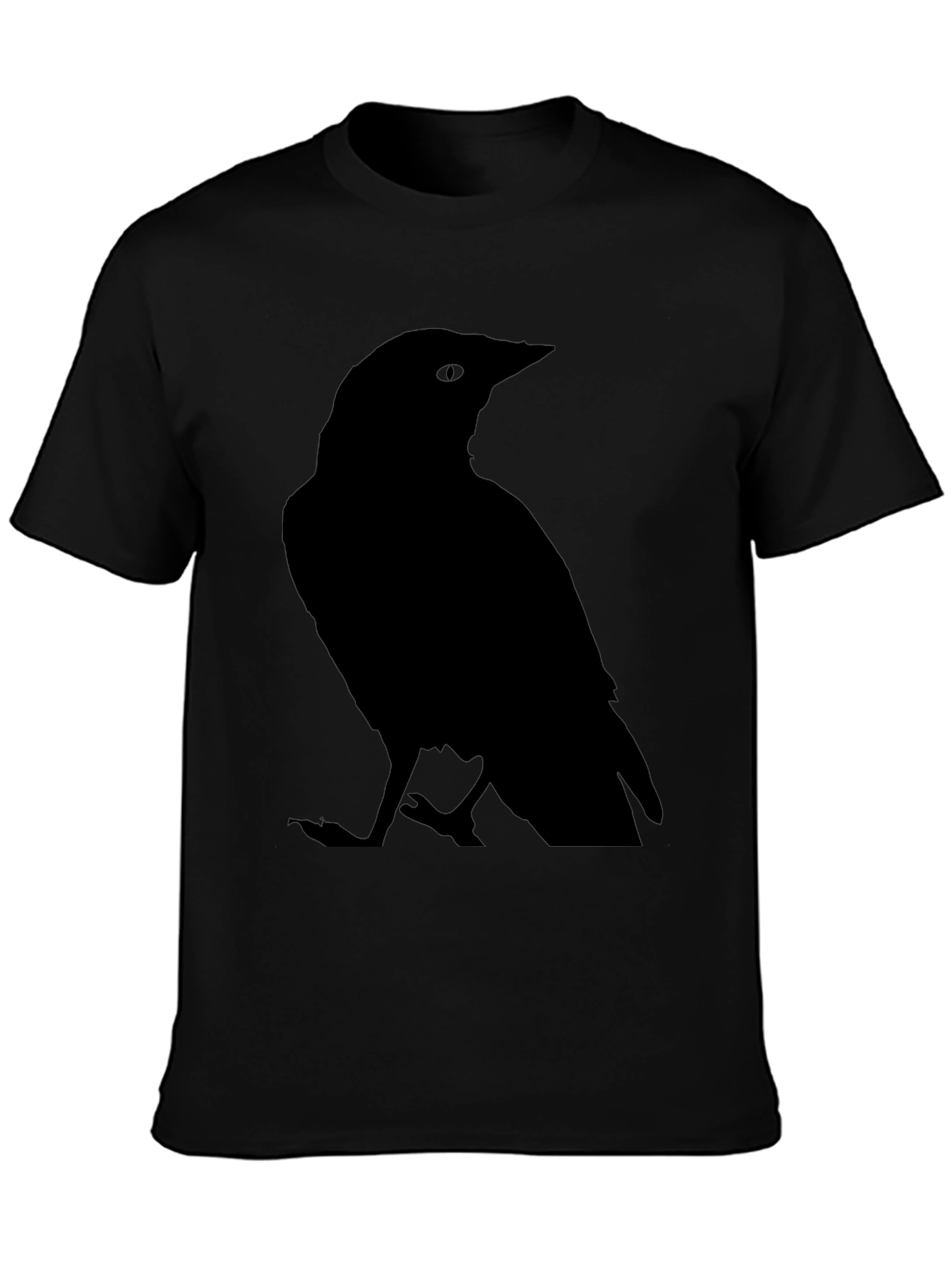 Raven Silhouette Graphic Tee - Classic Black T-Shirt