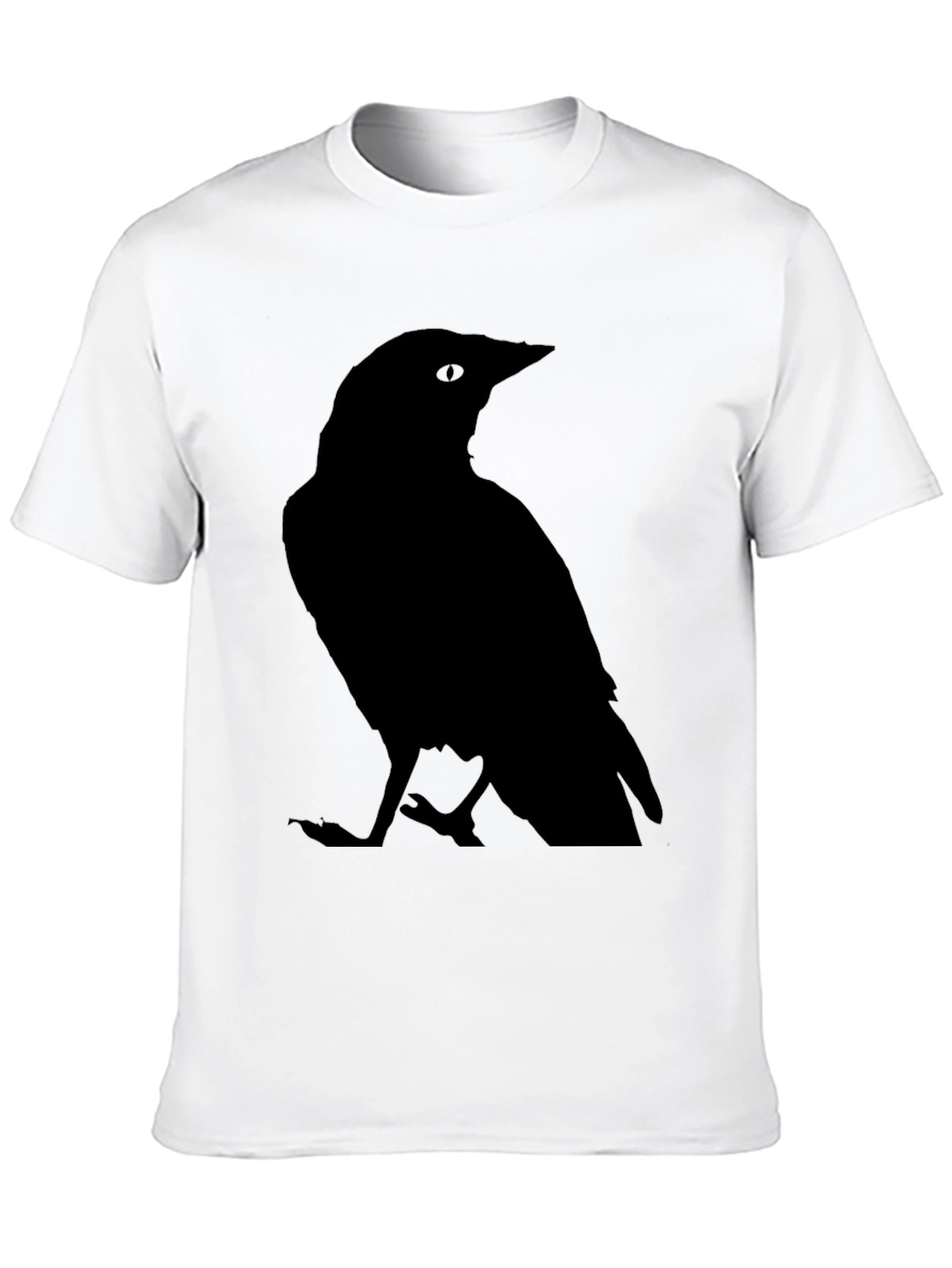 Raven Silhouette Graphic Tee - Classic Black T-Shirt
