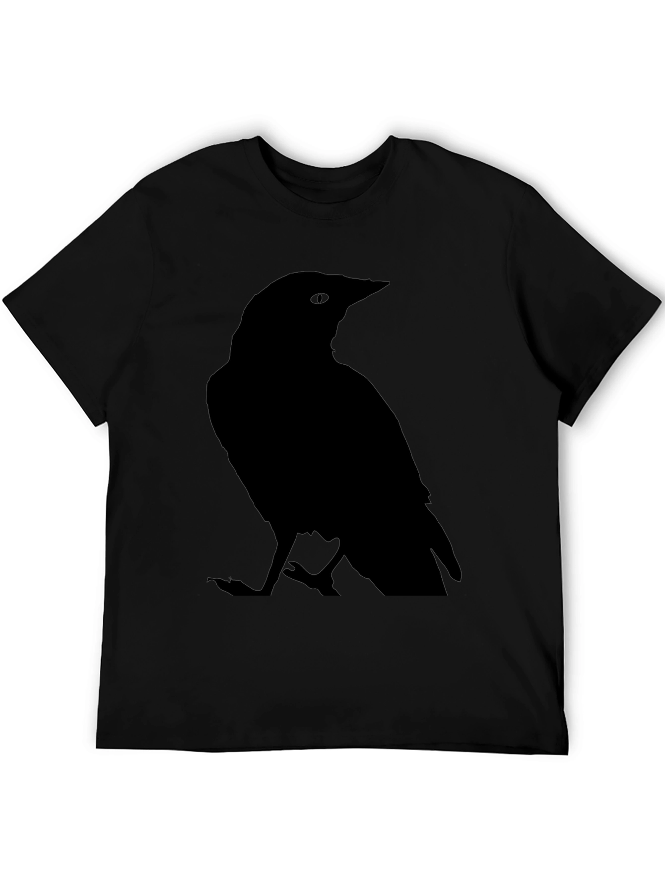 Raven Silhouette Graphic Tee - Classic Black T-Shirt