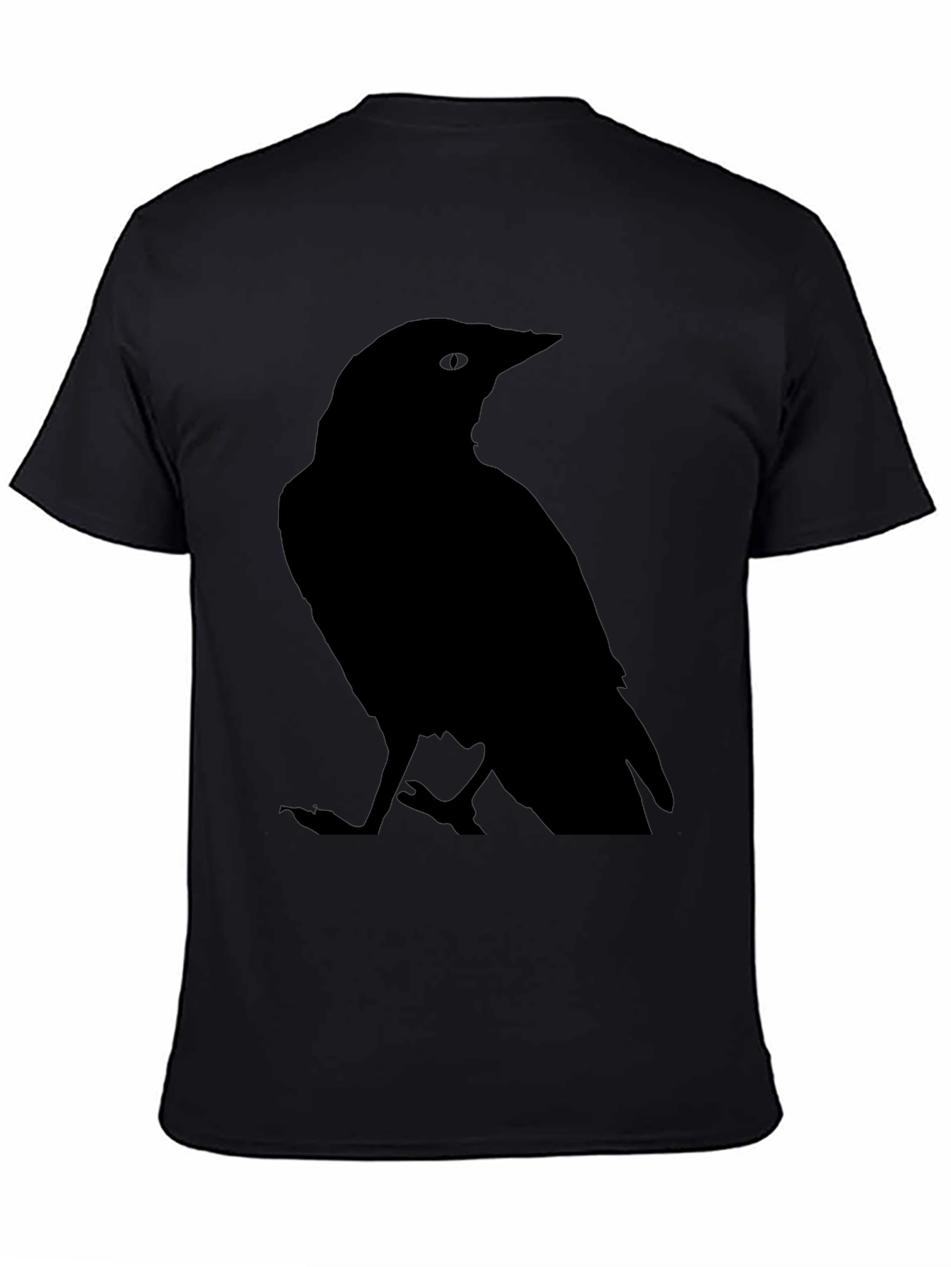 Raven Silhouette Graphic Tee - Classic Black T-Shirt