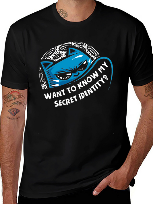 Secret Identity Cat Graphic Tee - Cool & Quirky