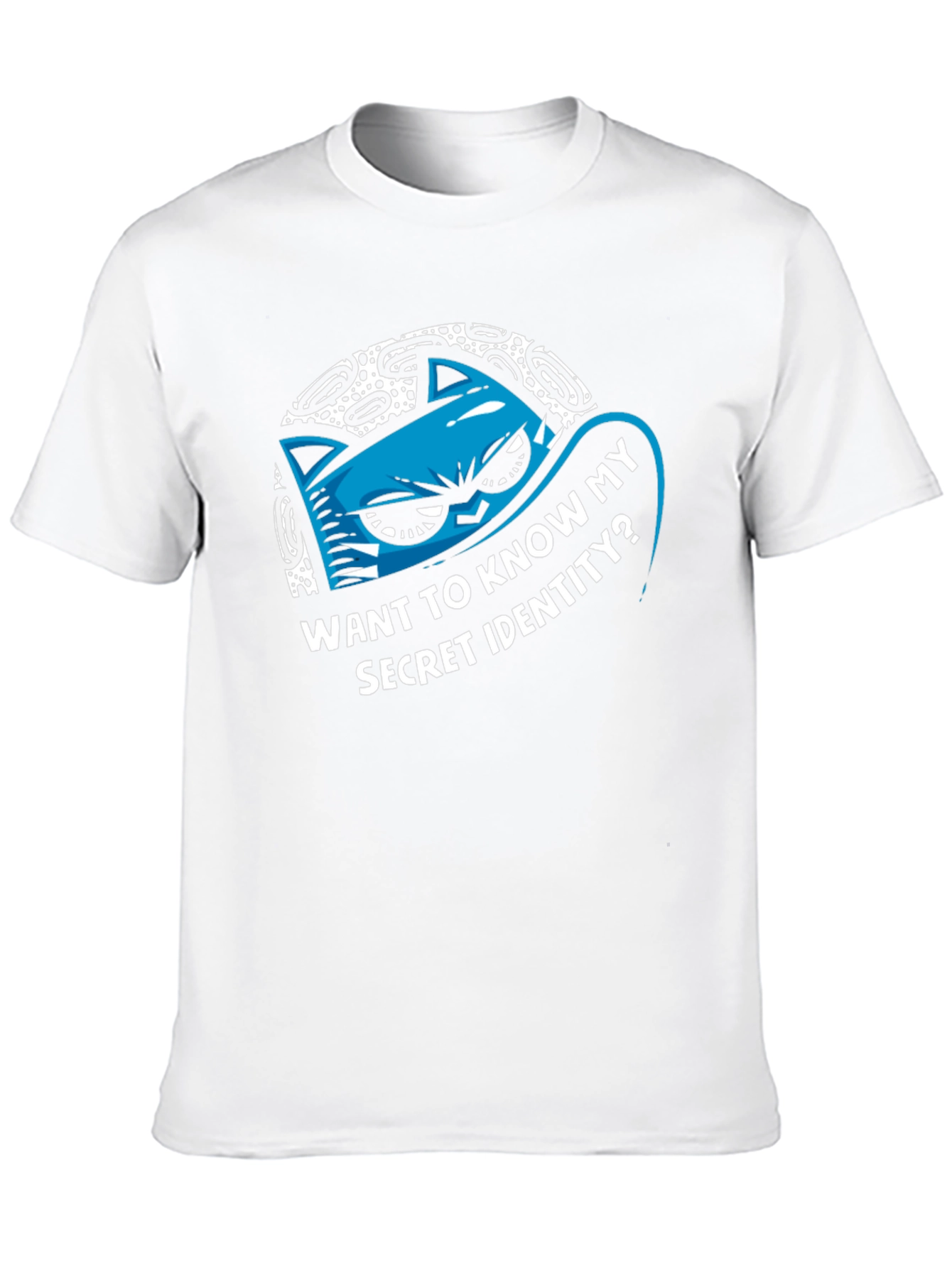 Secret Identity Cat Graphic Tee - Cool & Quirky