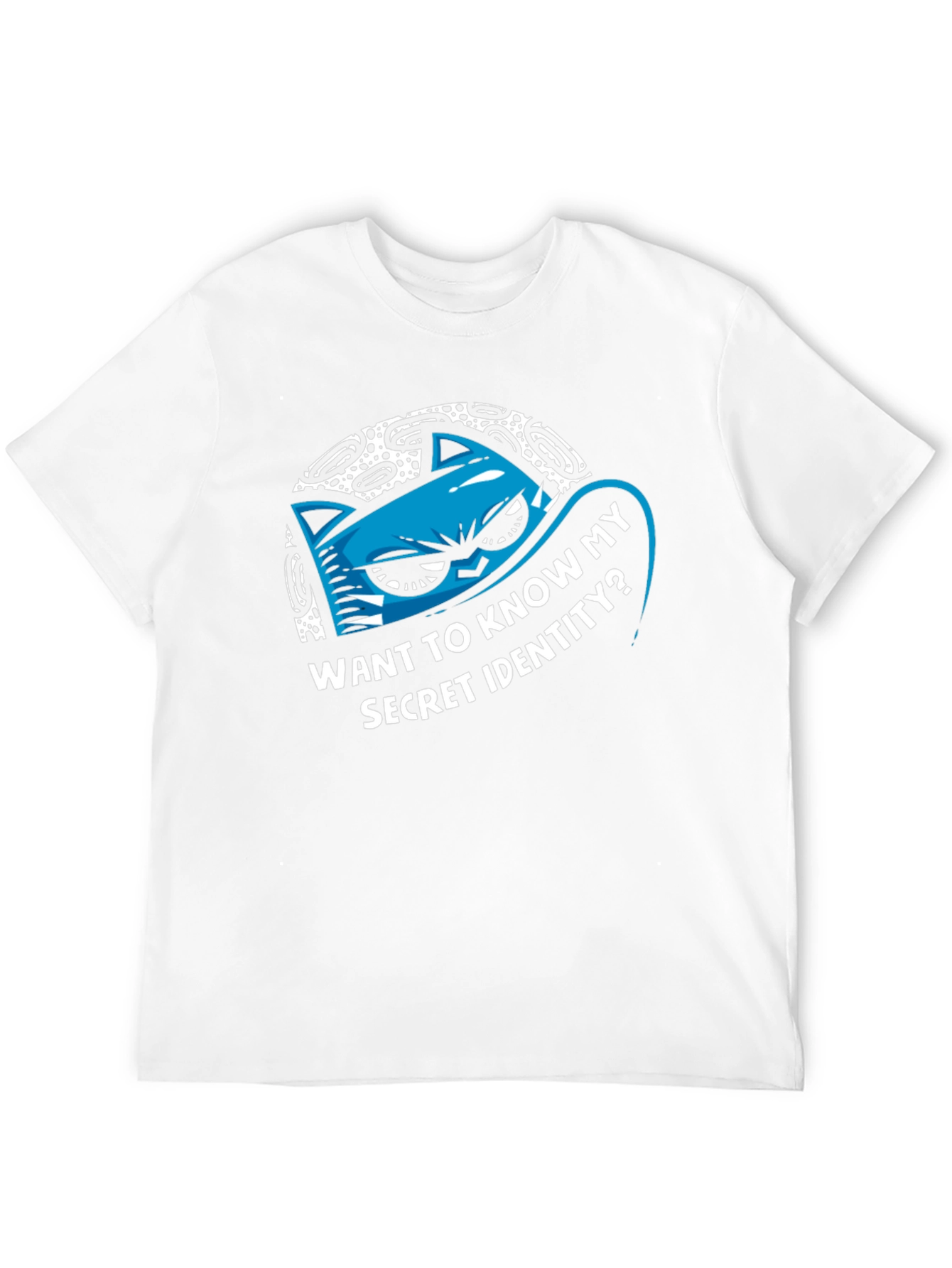 Secret Identity Cat Graphic Tee - Cool & Quirky
