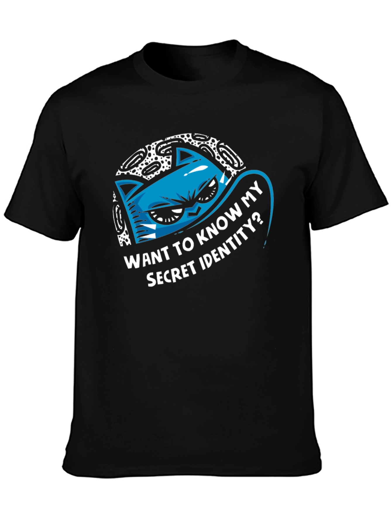 Secret Identity Cat Graphic Tee - Cool & Quirky